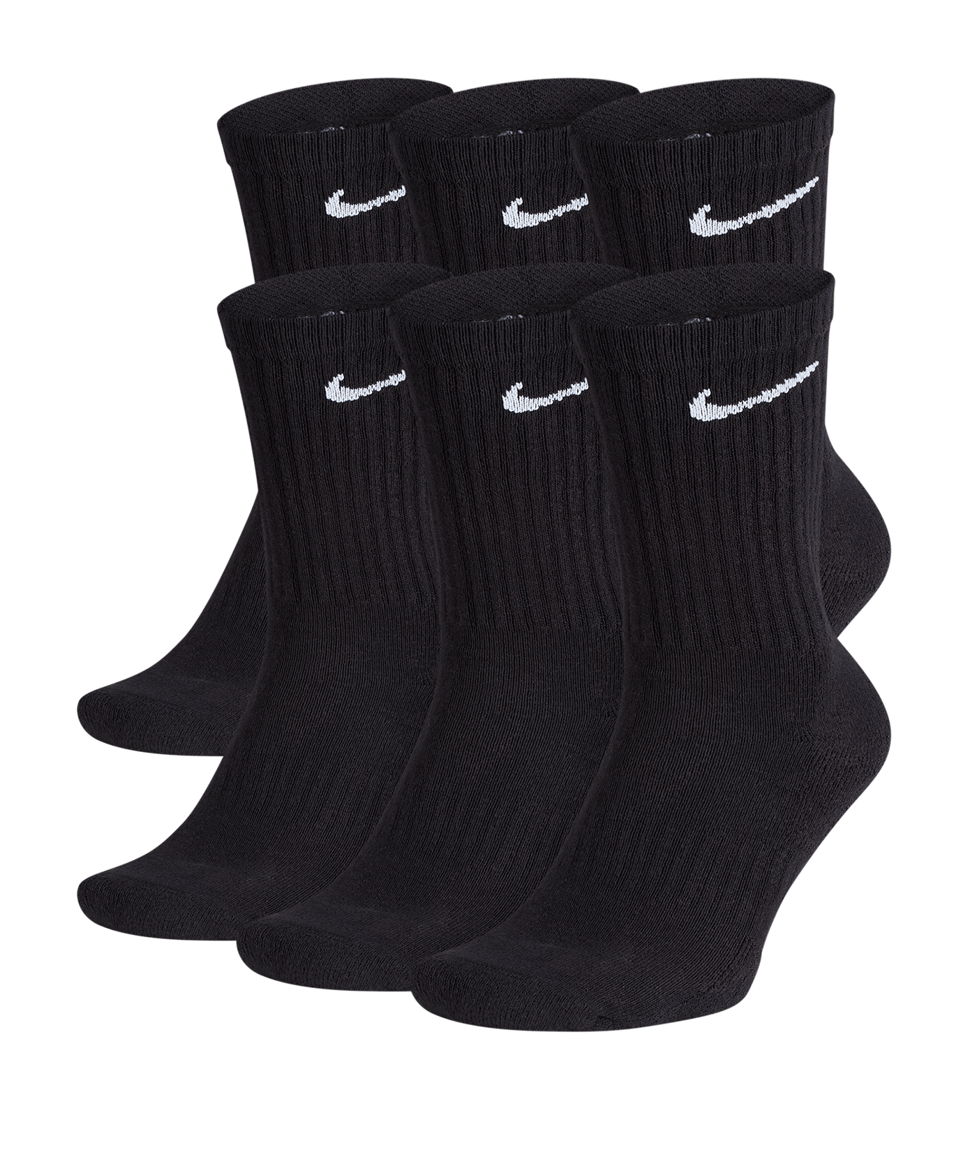 Nike Everyday Cushion Crew 6er Pack Socken F010 - schwarz