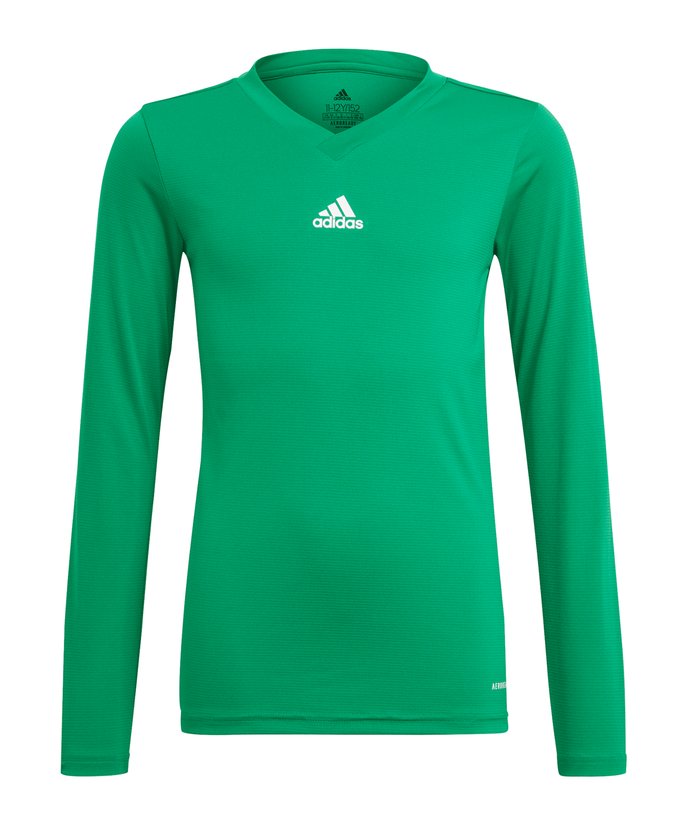 adidas Team Base Top langarm Kids Dunkelgrün - gruen