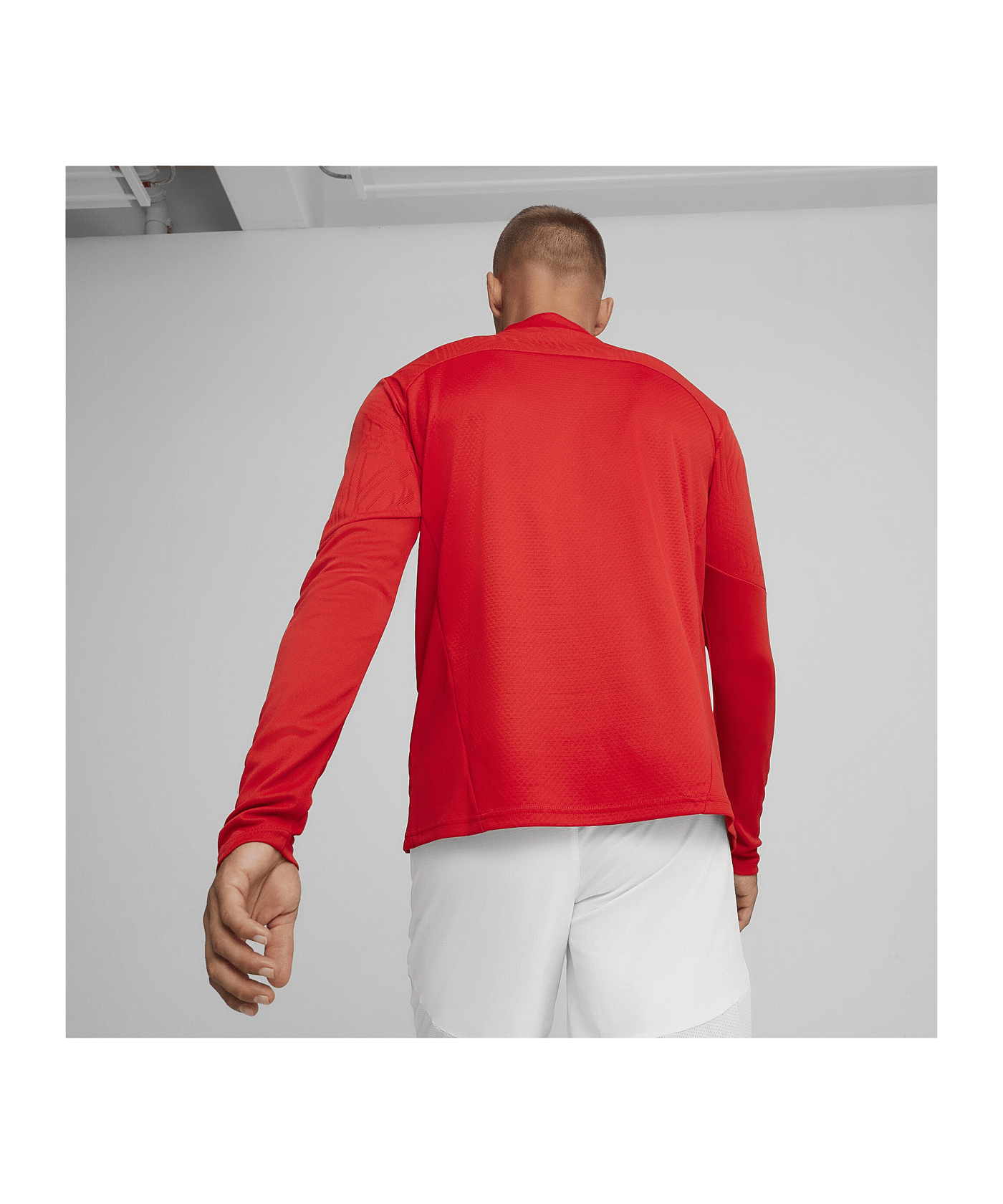 PUMA teamFINAL Training 1/4 Zip Sweatshirt Rot F01 - rot