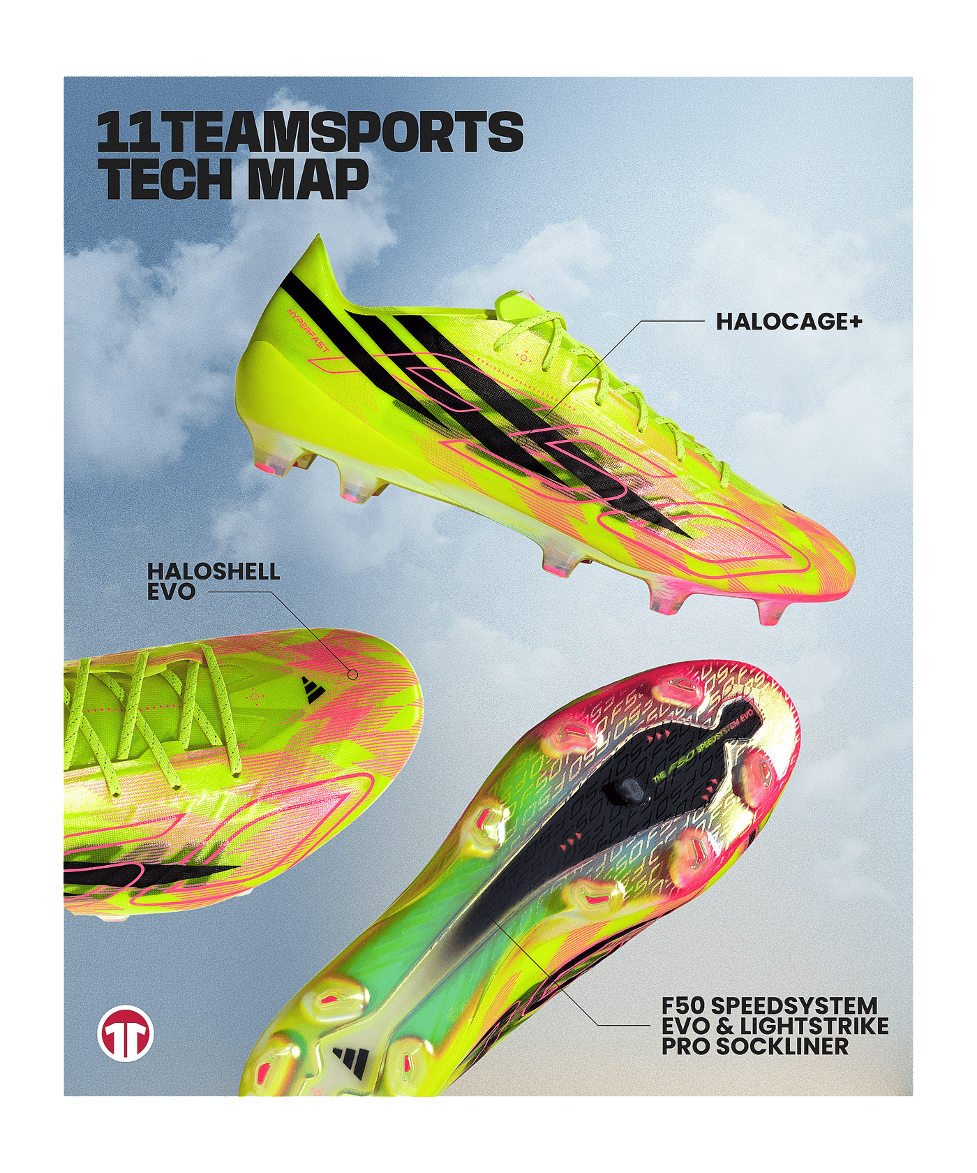 adidas F50 Hyperfast EVO FG Too Light Gelb - gelb