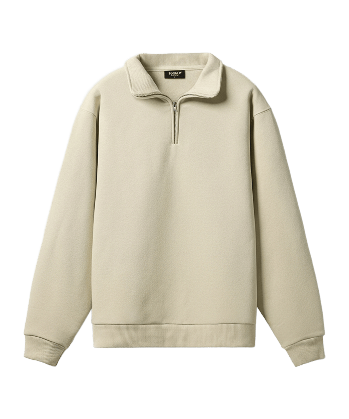 Burocs Essential Mock Neck Sweatshirt Beige - beige
