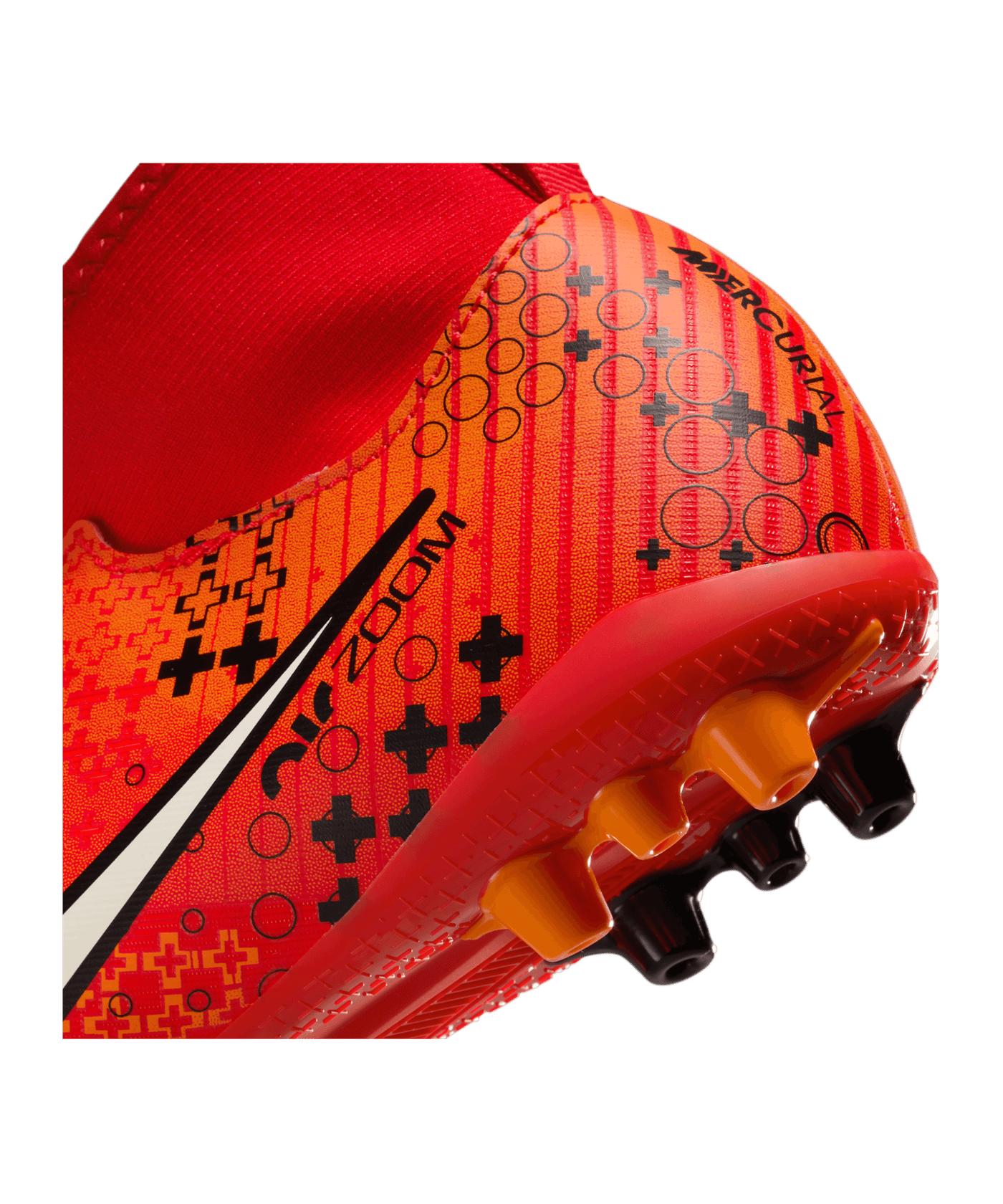 Nike Jr Air Zoom Mercurial Superfly IX Academy AG Dream Speed 7 Kids Rot Weiss Orange F600 - rot