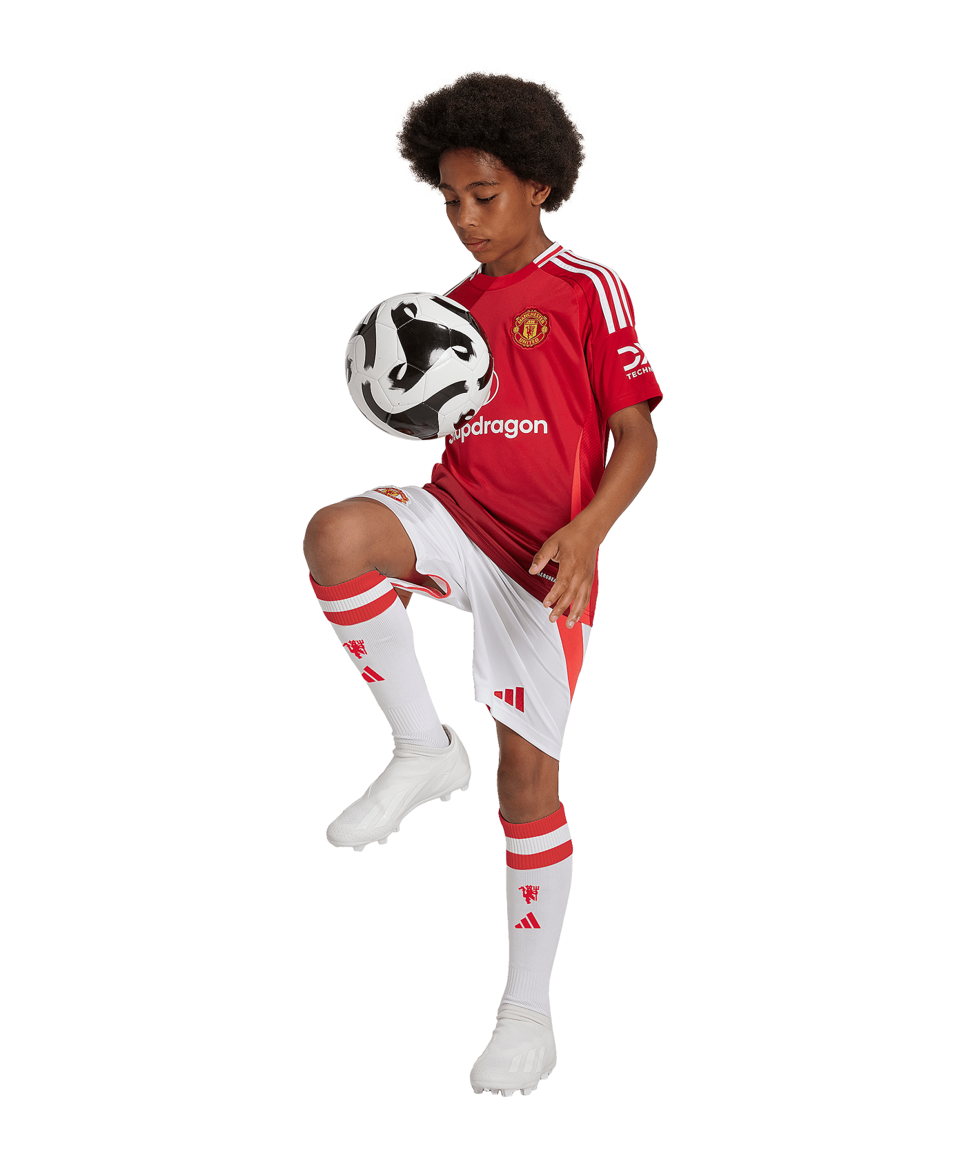 adidas Manchester United Short Home 2024/2025 Kids Weiss - weiss
