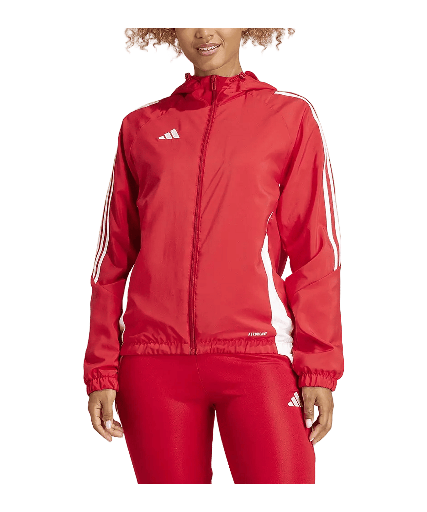 adidas Tiro 24 Windbreaker Damen Rot Weiss - rot