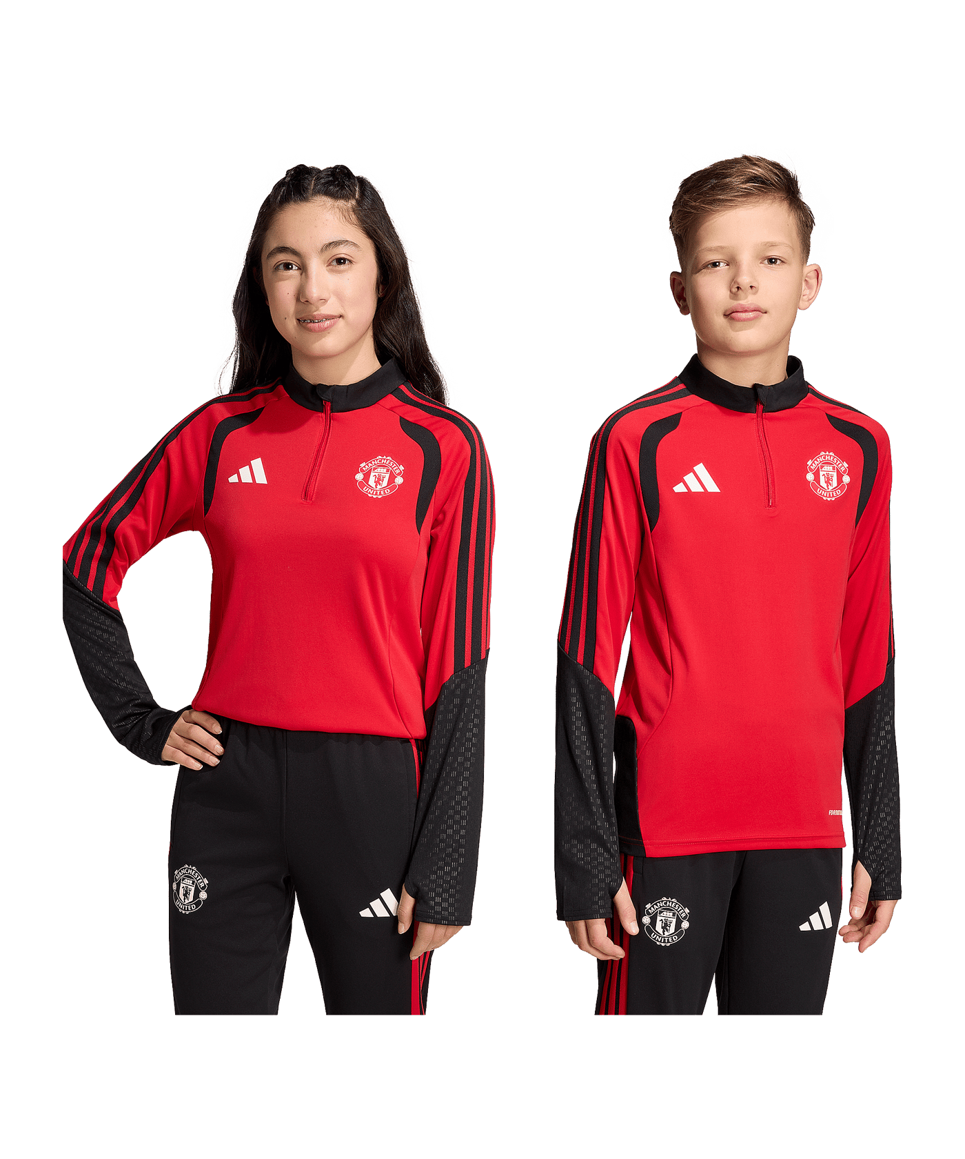 adidas Manchester United Tiro Sweatshirt Kids Rot - rot