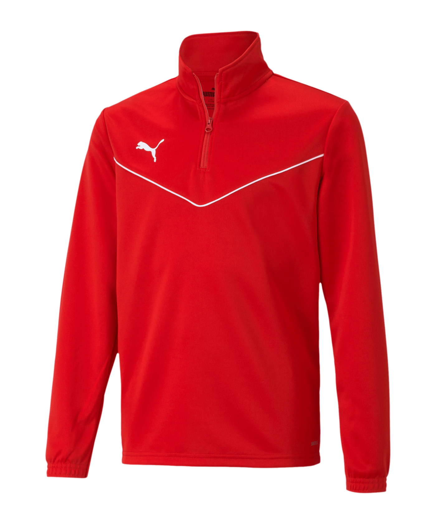 PUMA teamRISE HalfZip Sweatshirt Kids Rot F01 - rot
