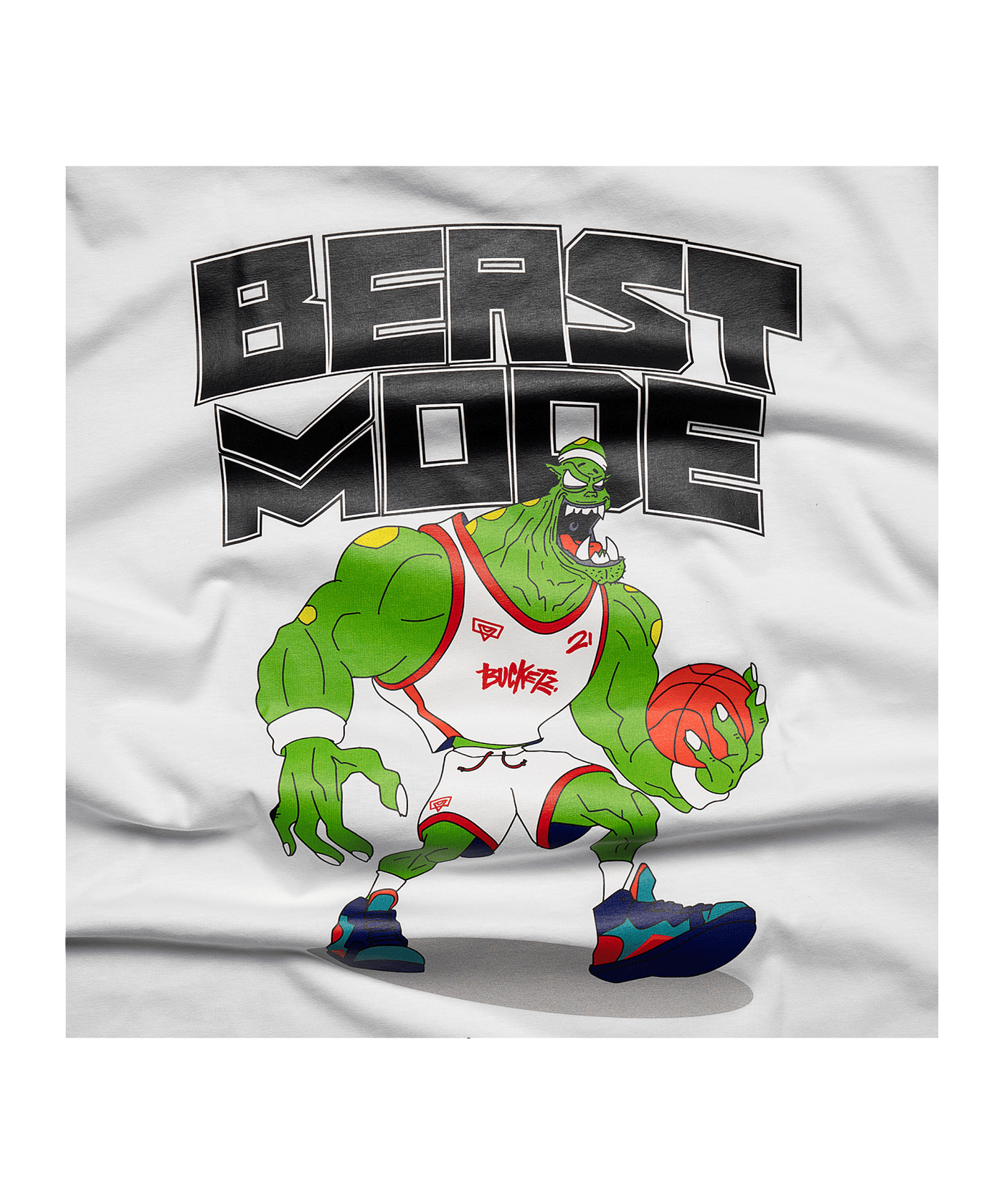 Bucketz Beastmode T-Shirt Weiß - weiss