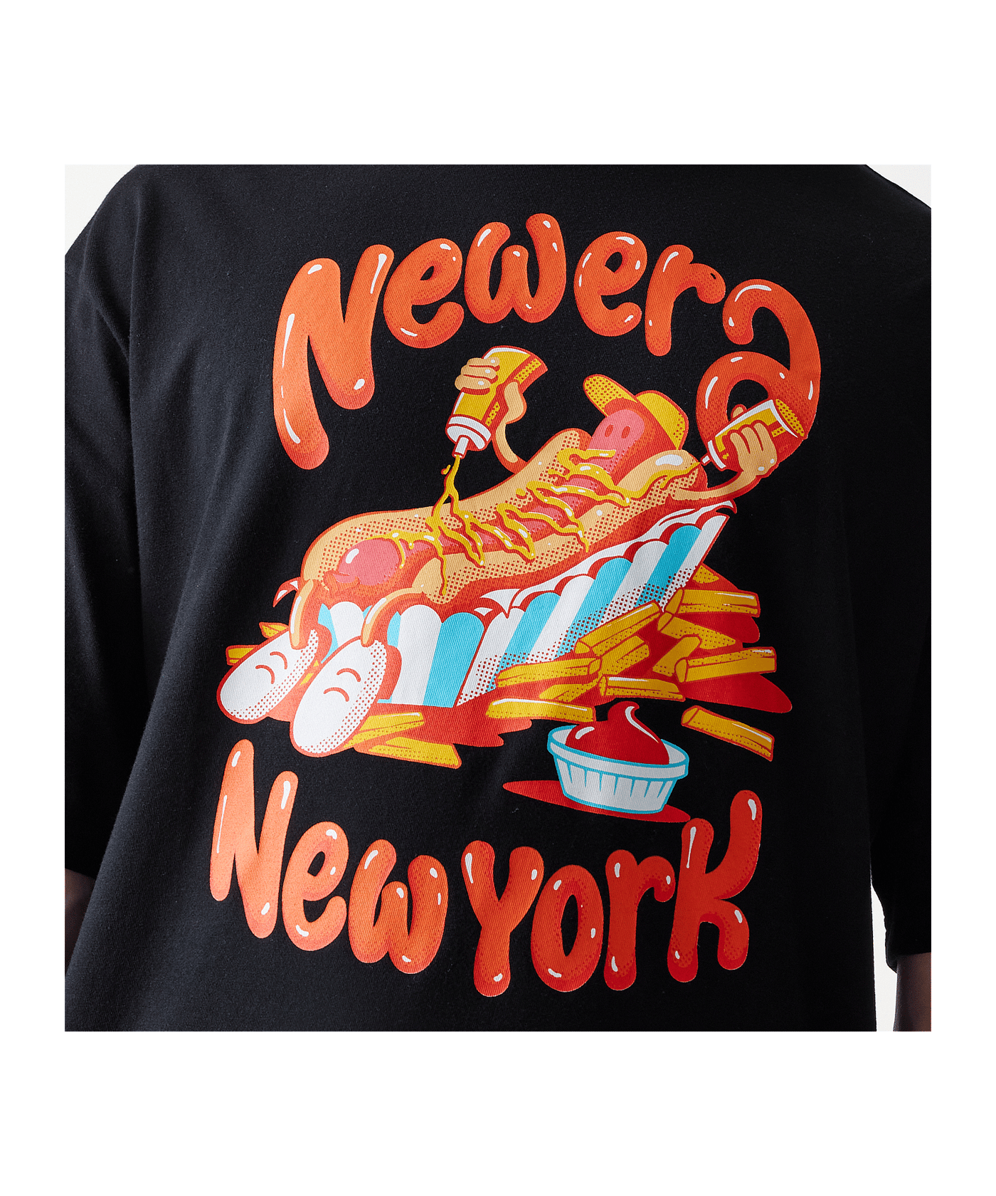 New Era Food Grphc Os T-Shirt Schwarz - schwarz