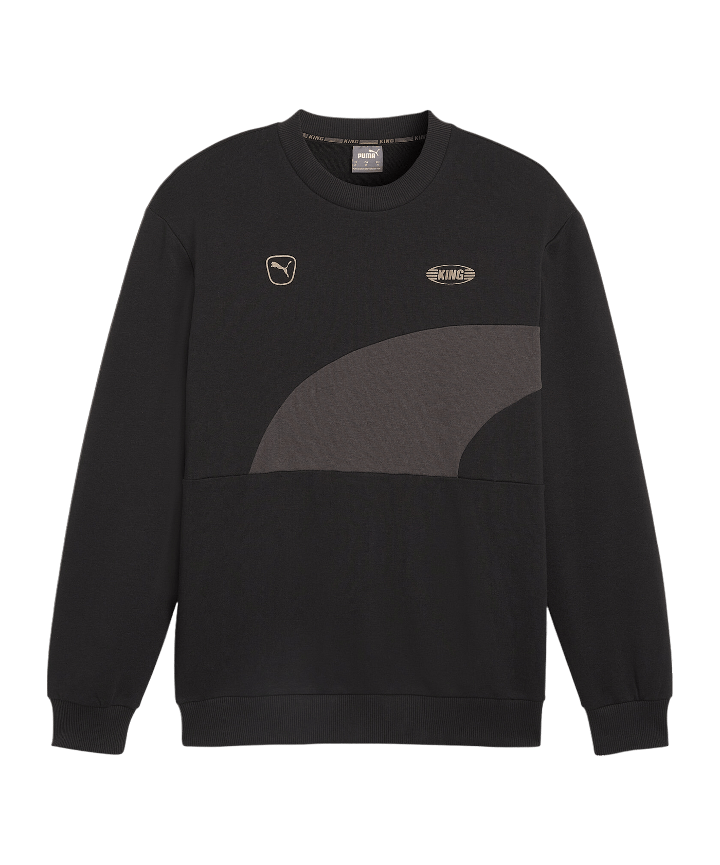 PUMA KING Top Crew Sweatshirt Schwarz Grau F04 - schwarz
