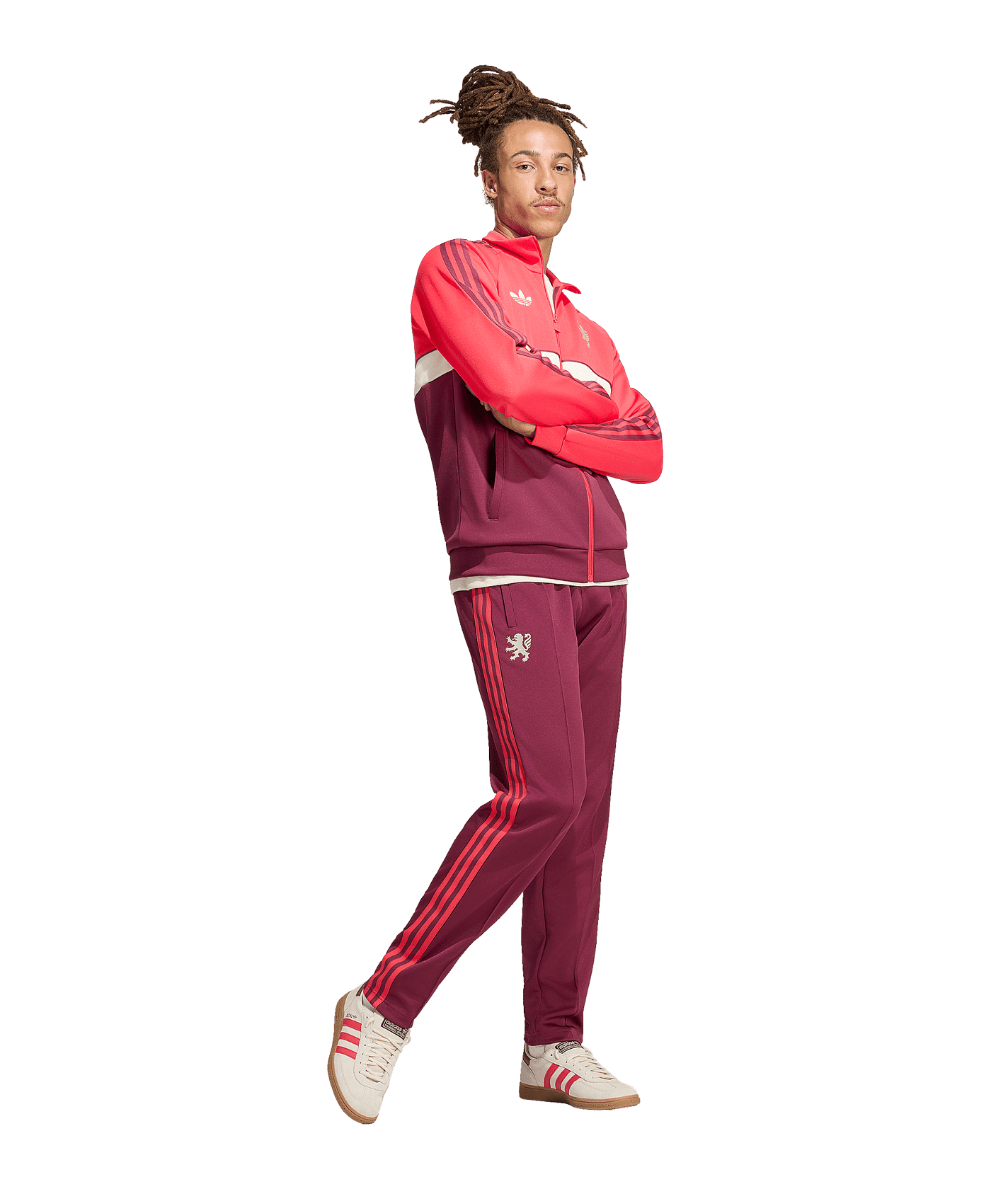 adidas Originals Olympique Lyon Jacke Rosa - rosa