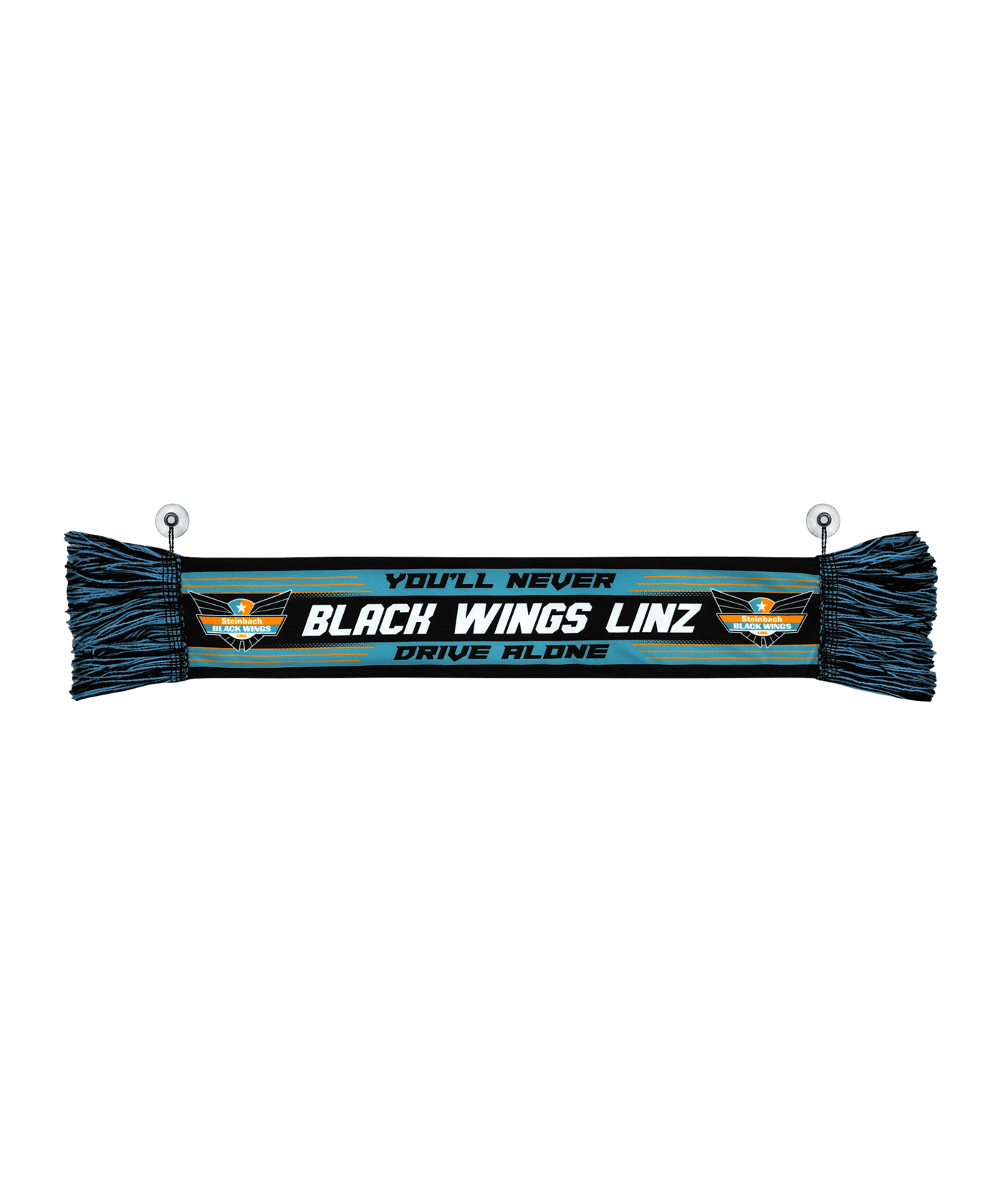 Black Wings Classic Mini-Seidenschal Schwarz - schwarz