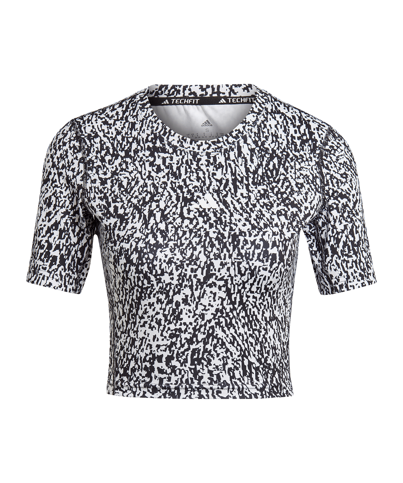 adidas Techfit Cropped T-Shirt Damen Weiss - weiss