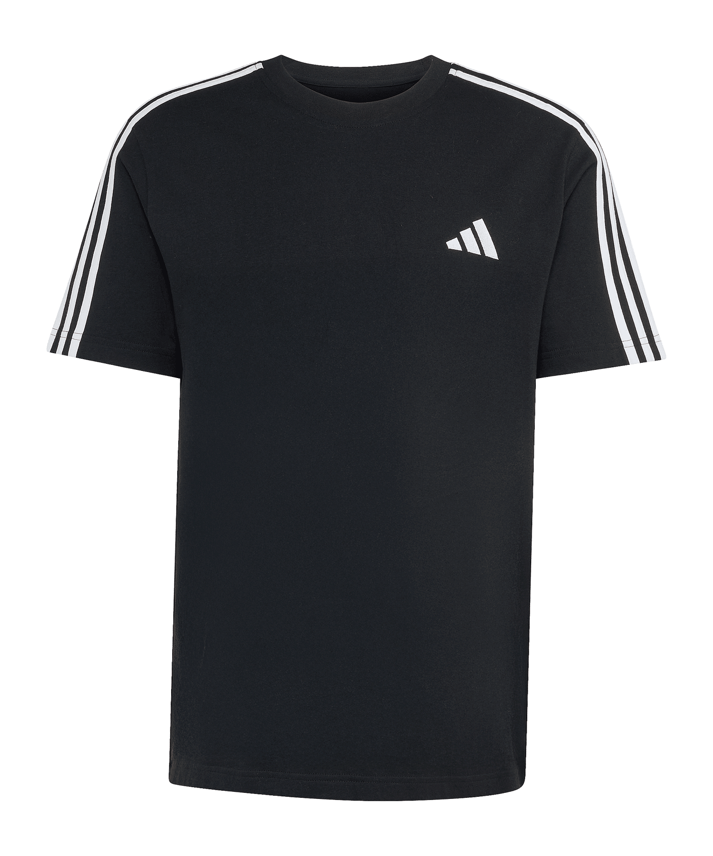 adidas Essentials 3-Stripes Single Jersey Left Chest Branded T-Shirt Schwarz - schwarz