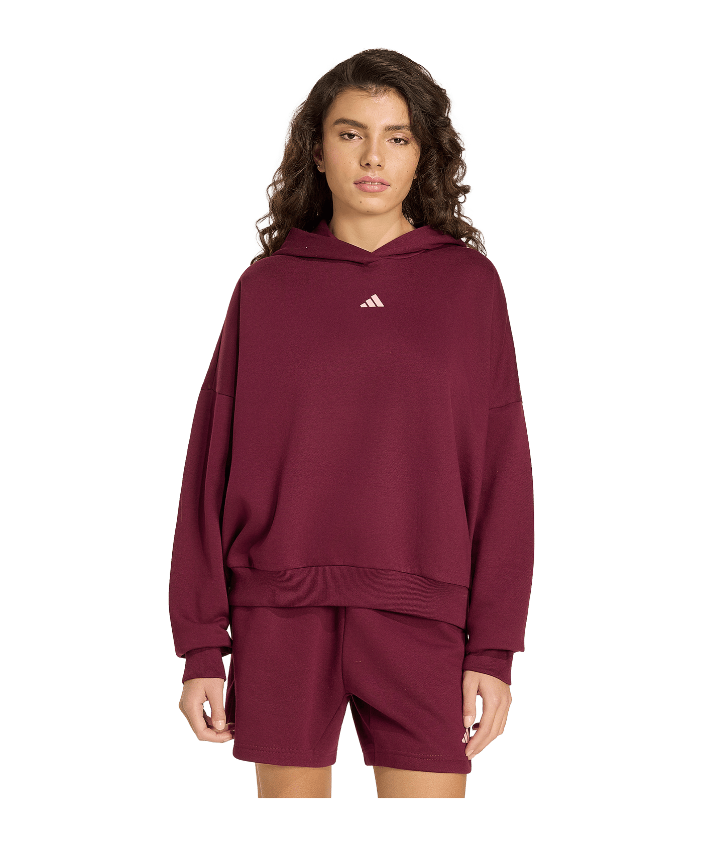 adidas 3 Stripes Studio Hoody Damen Rot - rot