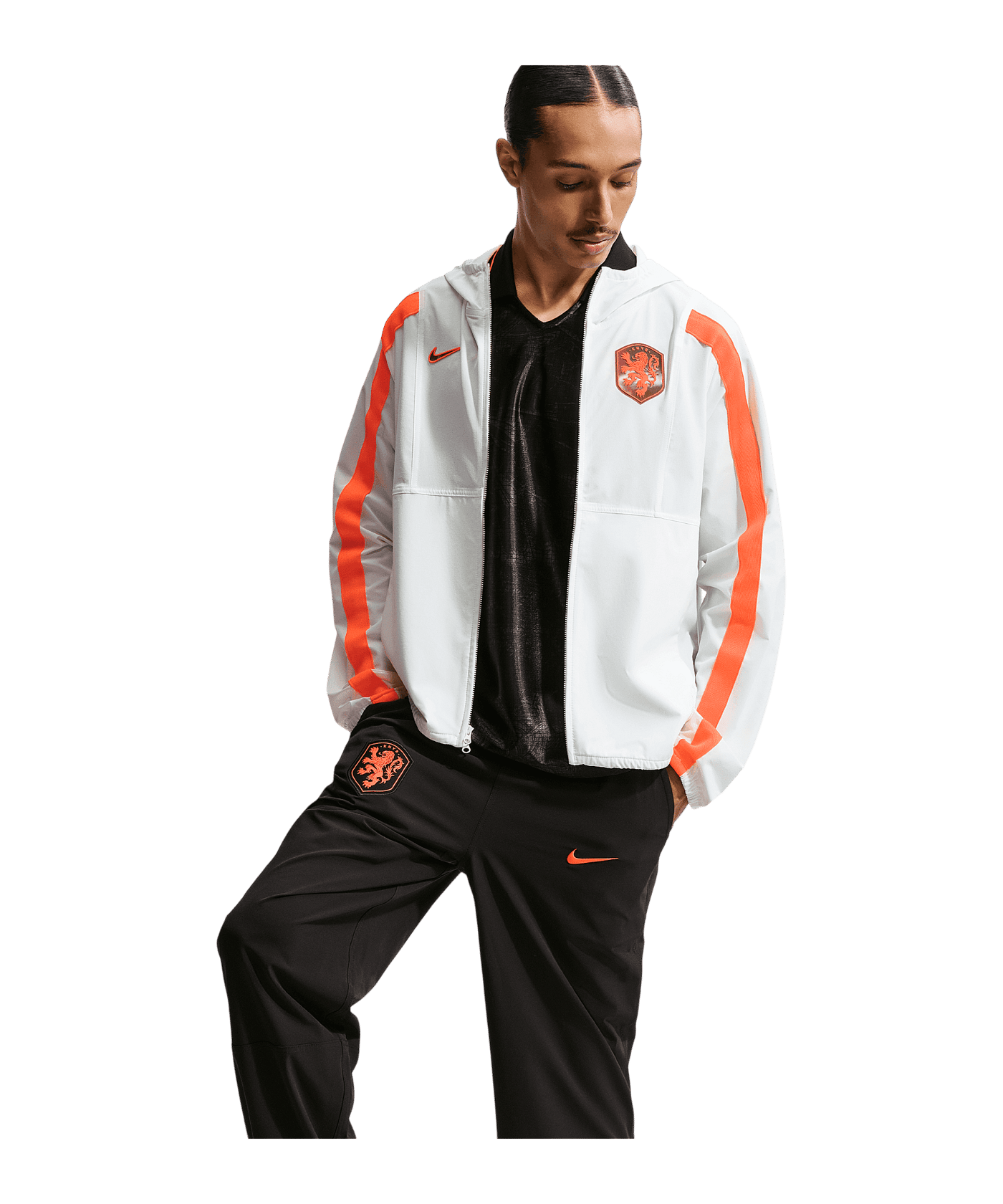 Nike KNVB Niederlande Trainingsjacke Weiß F100 - weiss