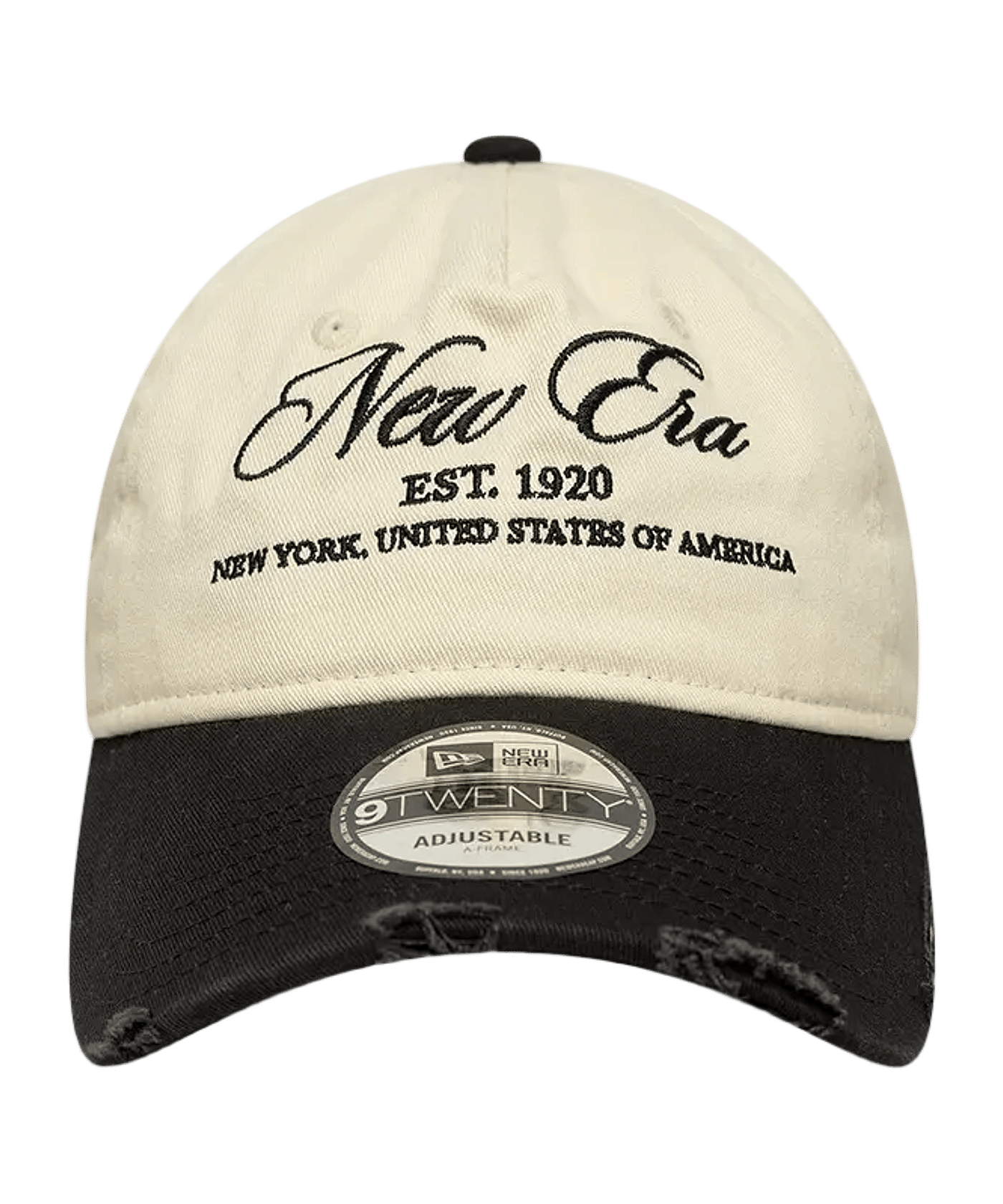 New Era Wash Distress 9Twenty Af Newera Cap Beige - beige