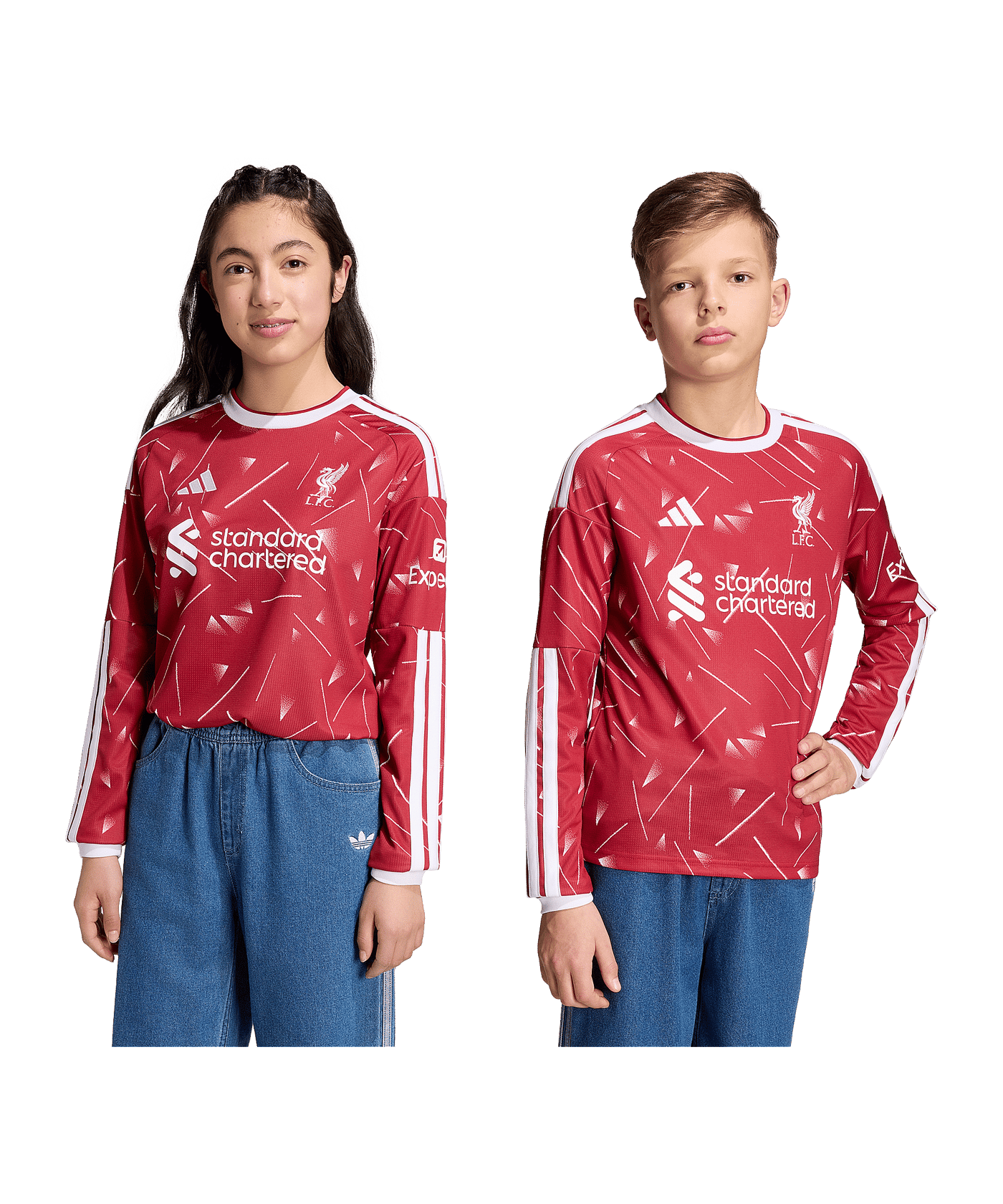 adidas FC Liverpool Trikot Langarm Home 2026/2027 Kids Rot - rot