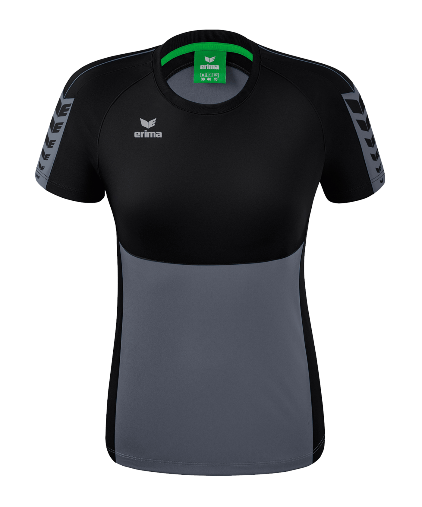 Erima Six Wings T-Shirt Damen Grau Schwarz - grau