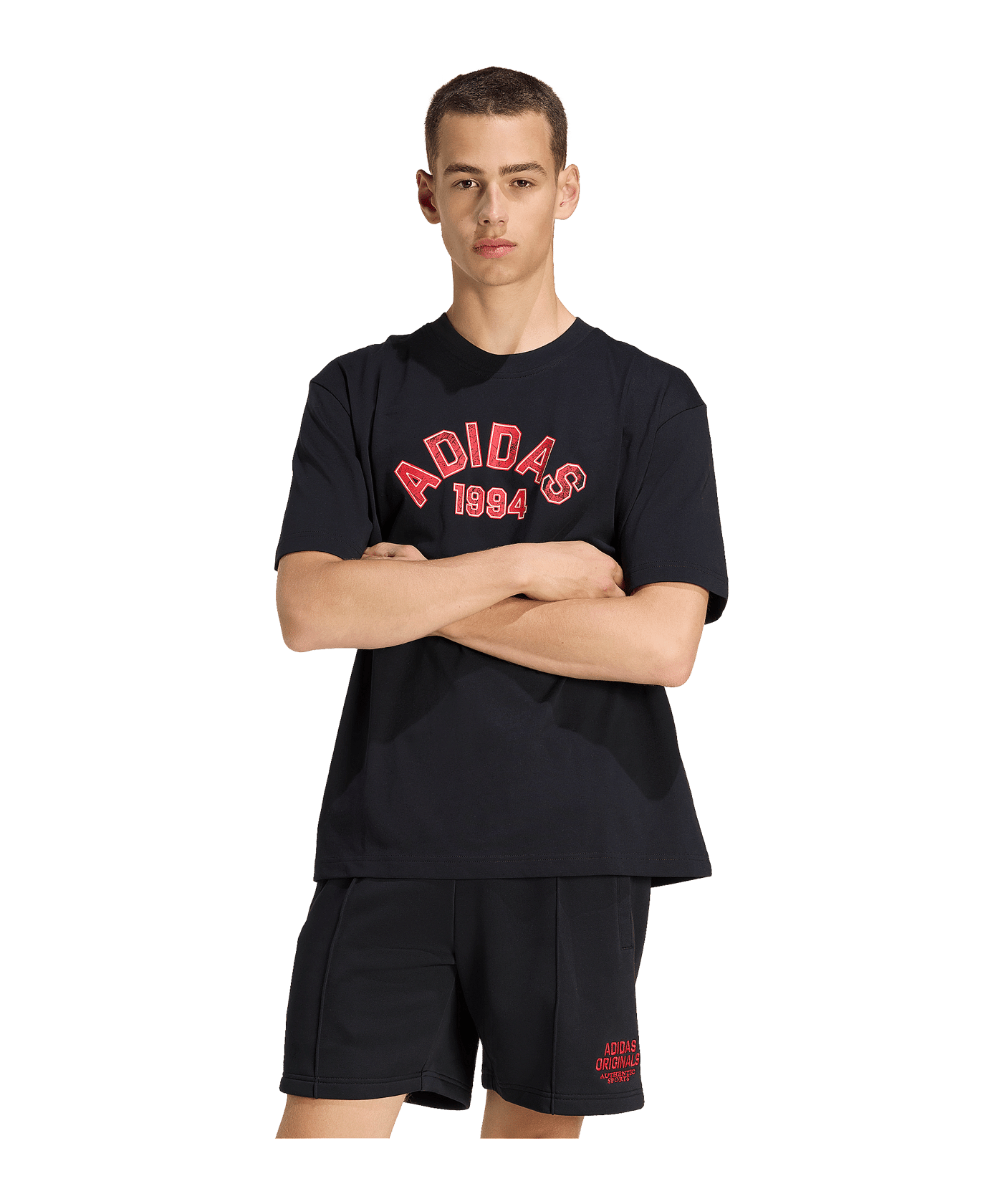 adidas Originals GFX Varsity T-Shirt Schwarz - schwarz