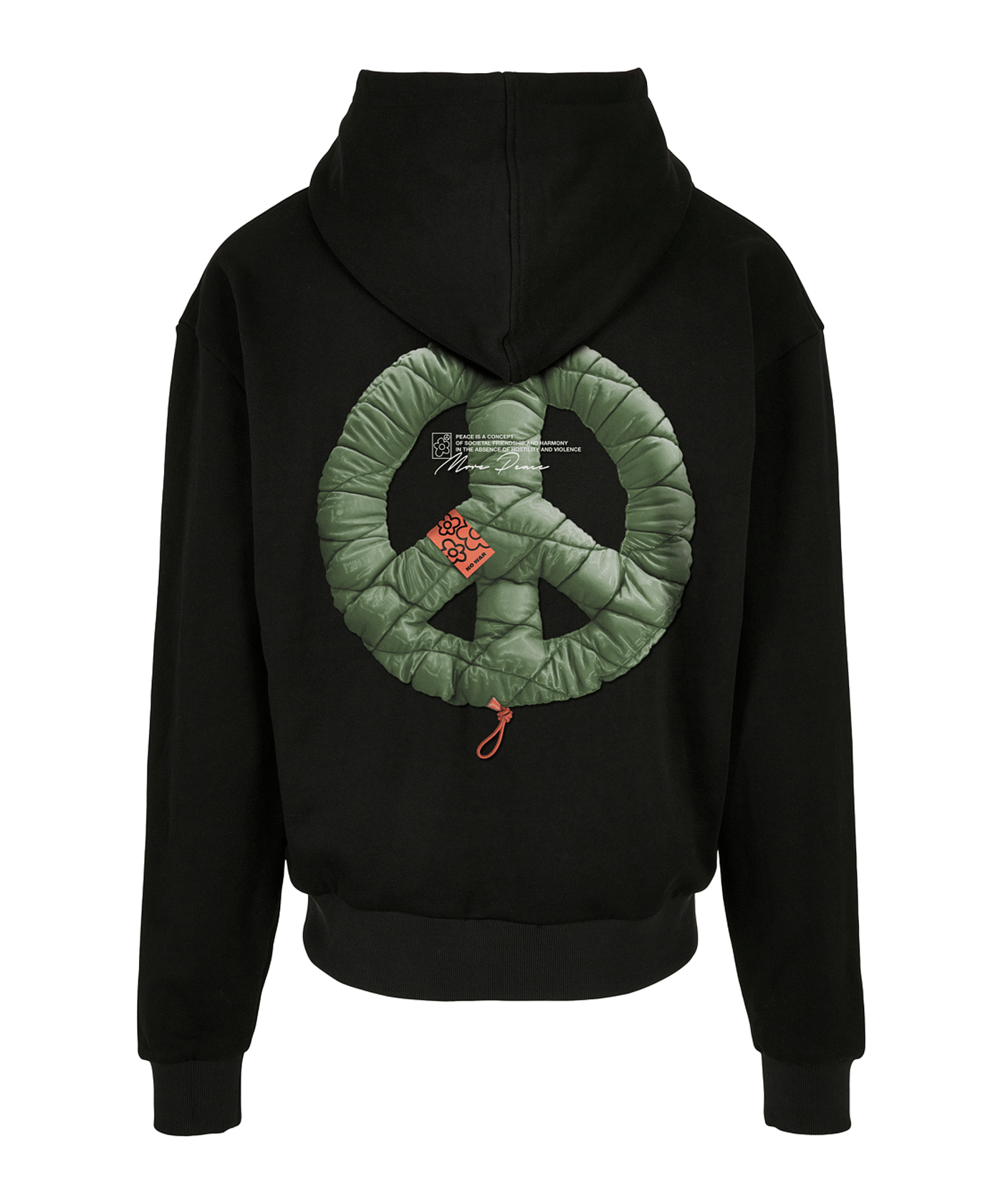 Mister Tee Peace Oversize Fullzip Hoody Schwarz - schwarz