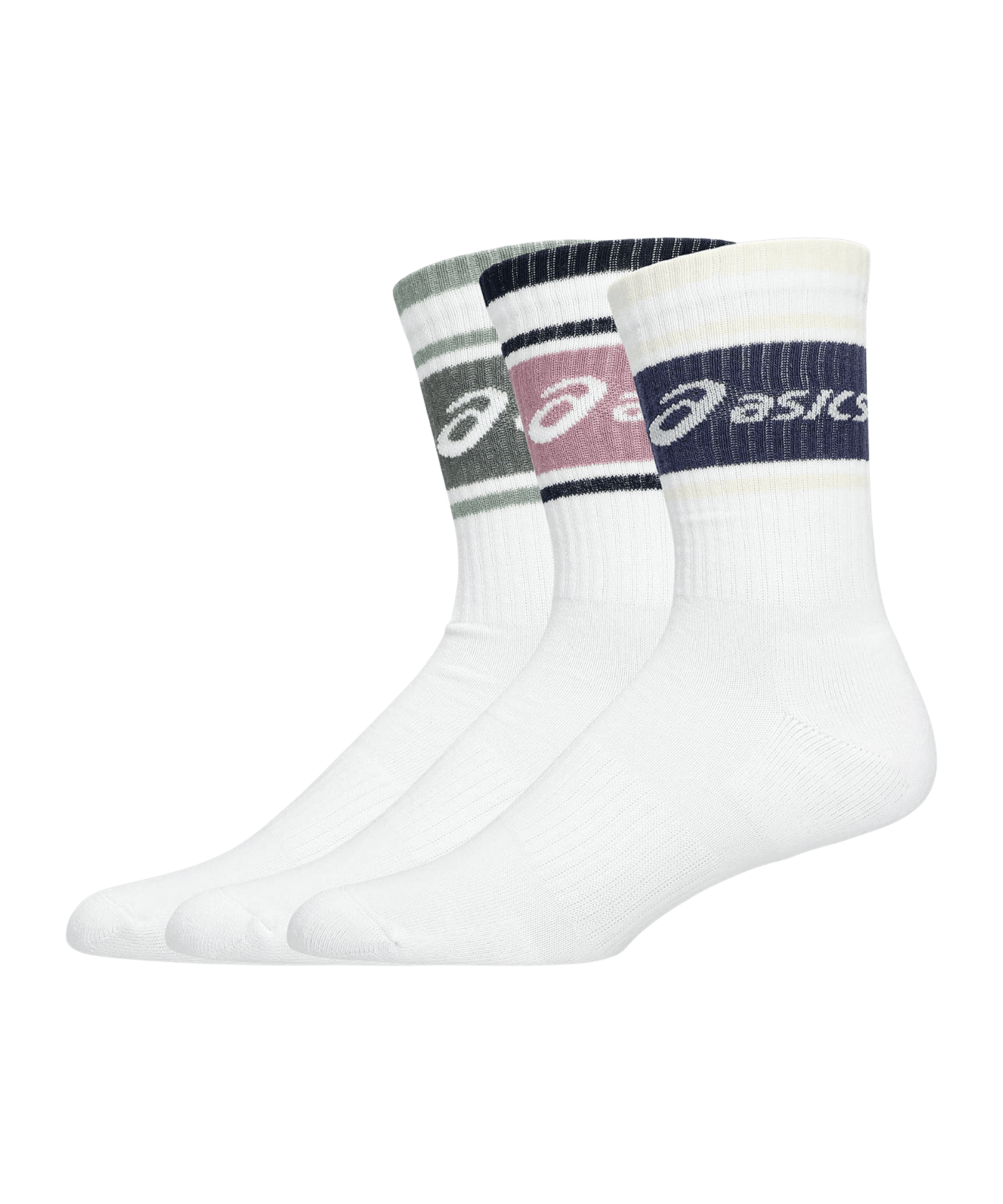 Asics Logo Crew 3er Pack Socken Blau - blau
