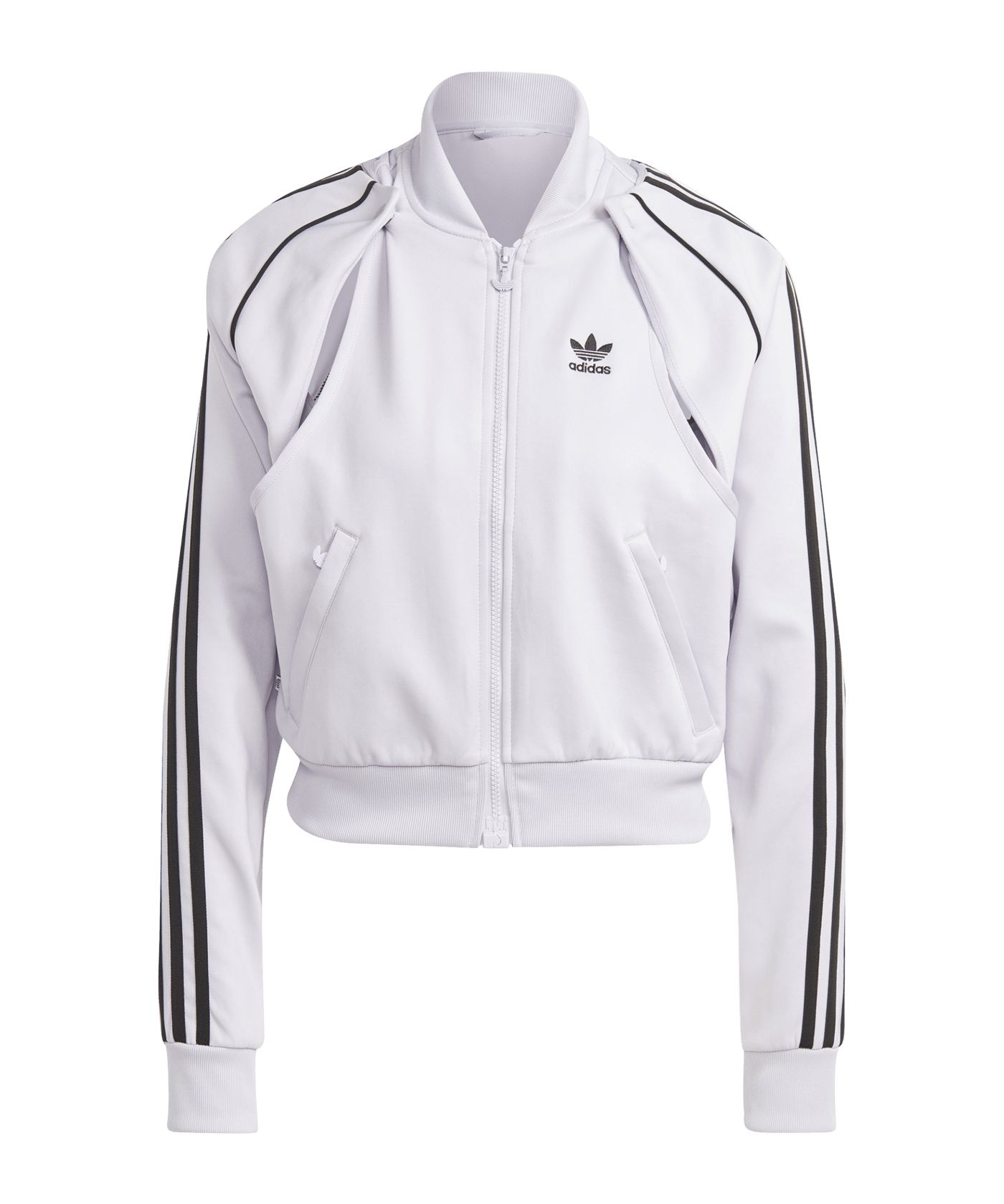 adidas Tracktop Jacke Damen Silber - silber