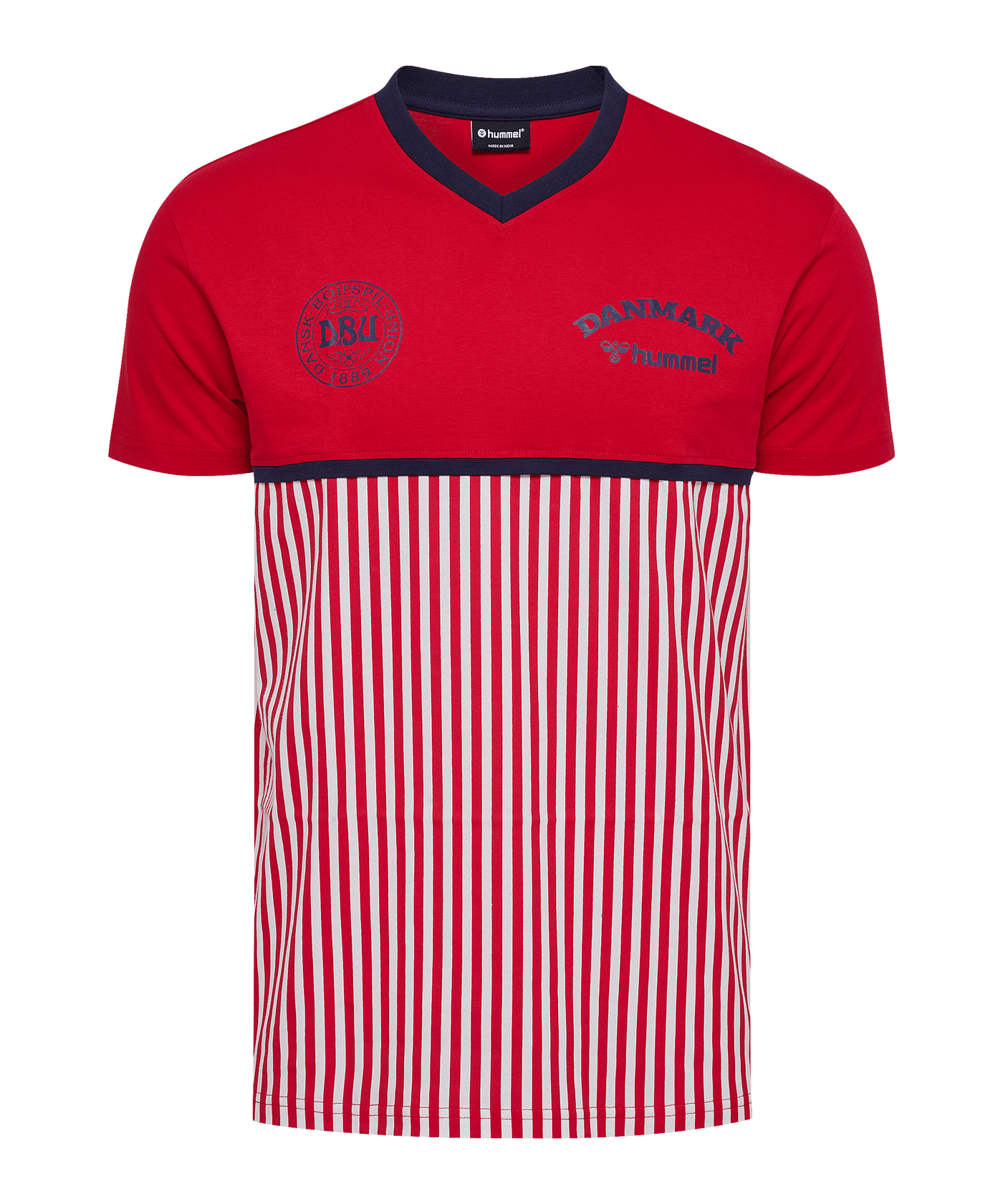 hummel DBU Dänemark Fan 86 Block Cotton T-Shirt 2026 Rot F3681 - rot