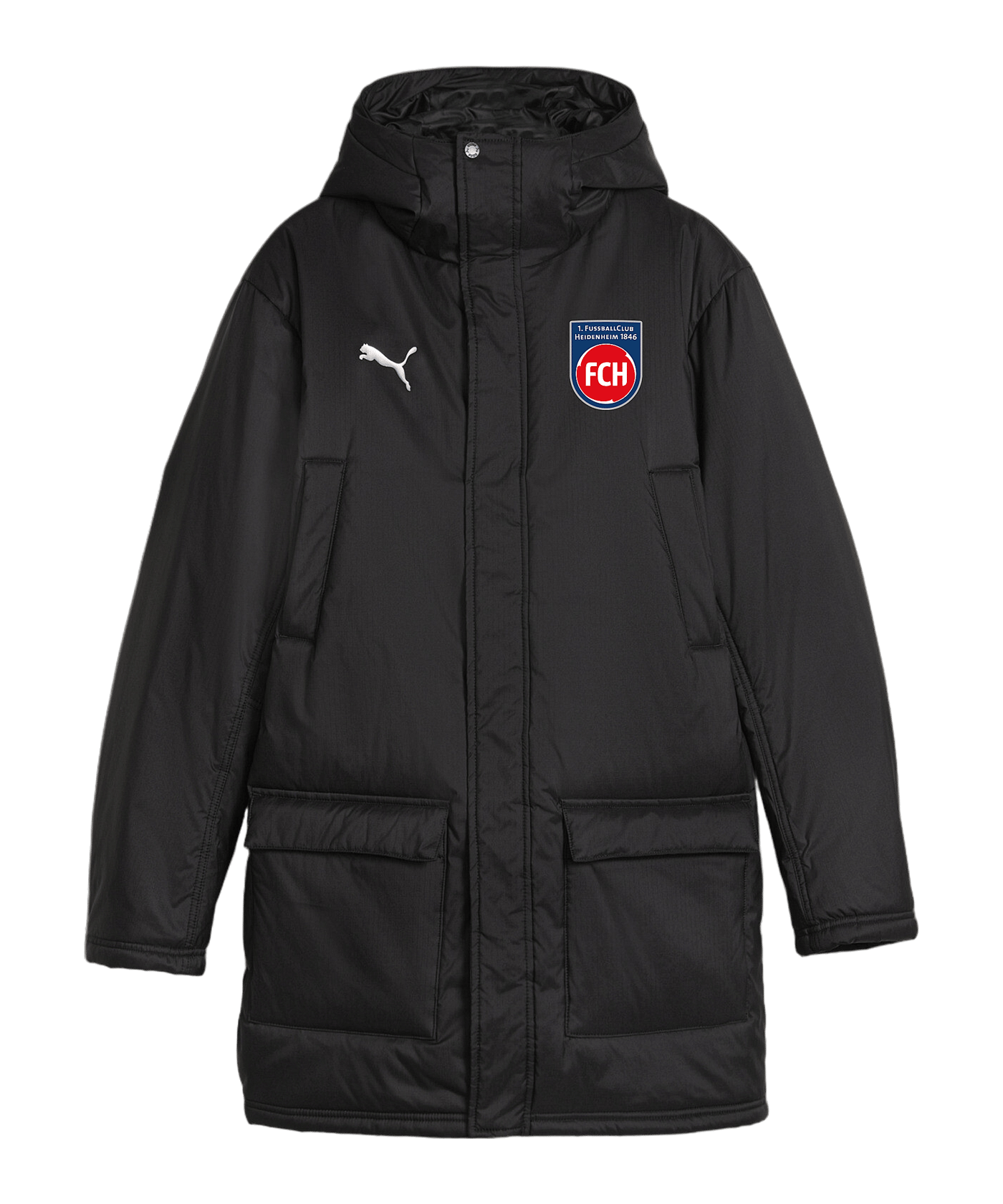 PUMA 1. FC Heidenheim Winterjacke Schwarz F03 - schwarz