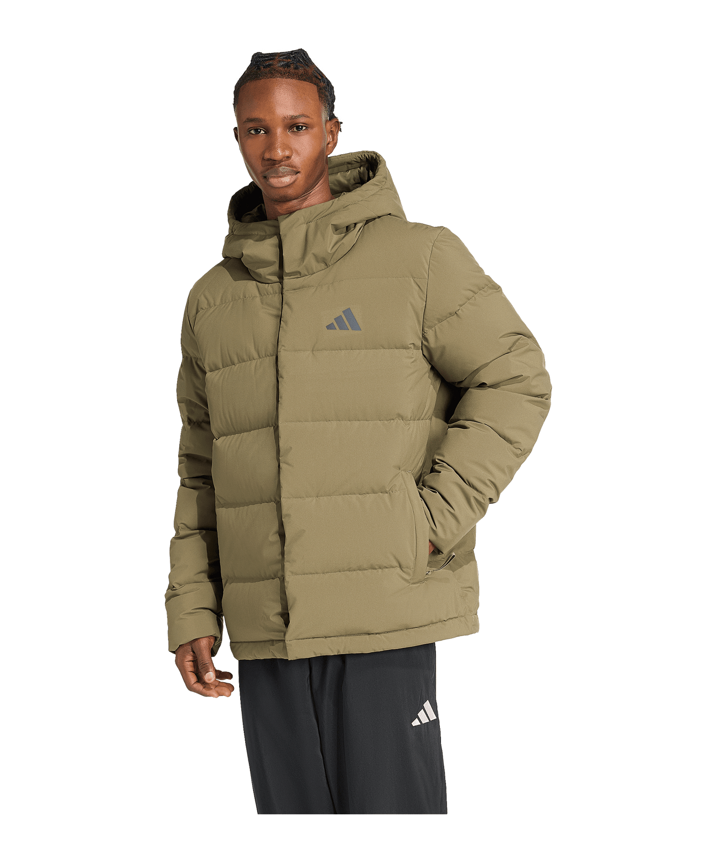 adidas Helionic CLIMAWARM Hooded Down Jacke Grün - gruen