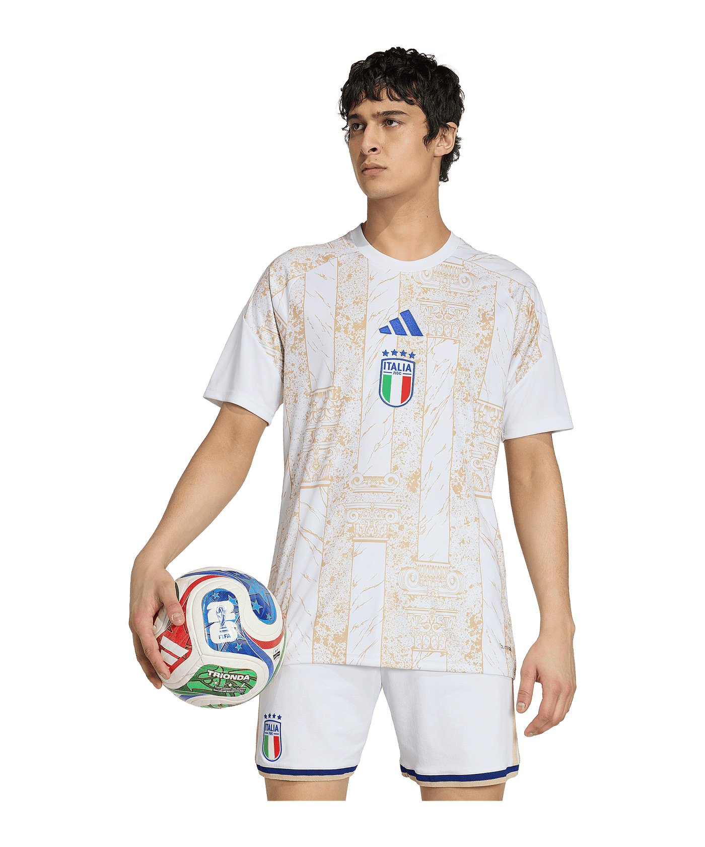 adidas FIGC Italien PRE T-Shirt Weiß - weiss