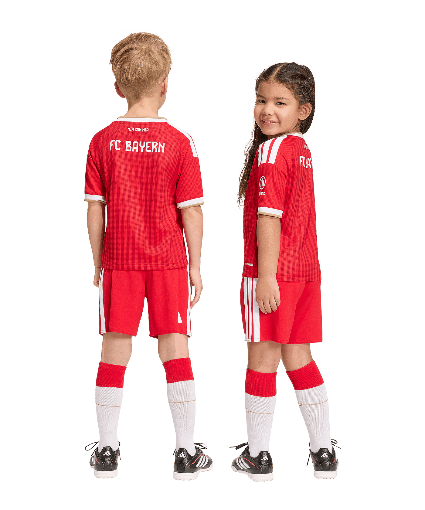 adidas FC Bayern München Trikot Set Home 2026/2027 Kids Rot - rot