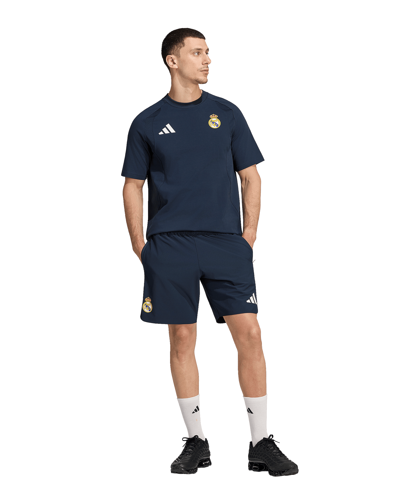 adidas Real Madrid Tiro Travel T-Shirt Blau - blau