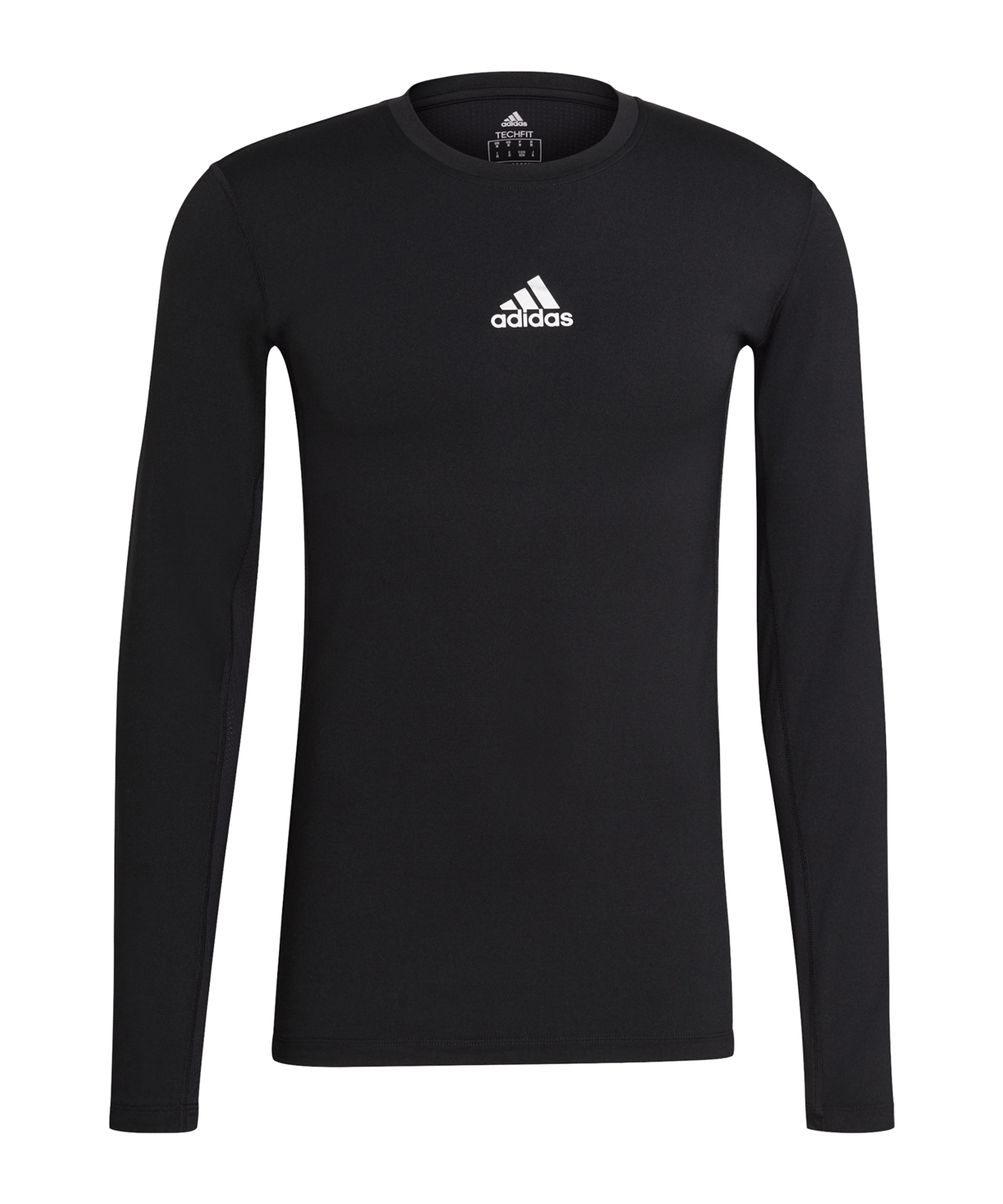 adidas Techfit Shirt langarm Schwarz - schwarz