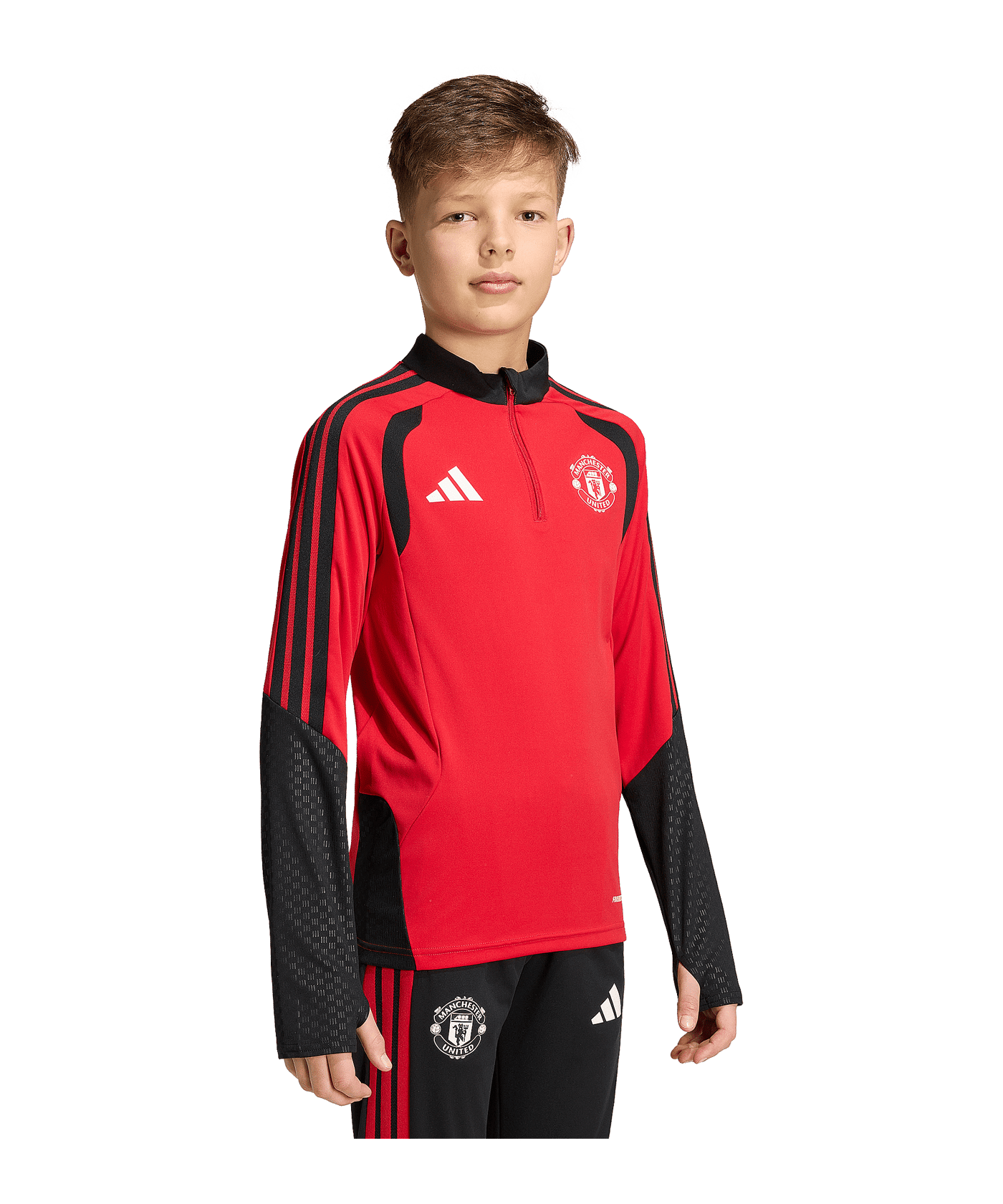 adidas Manchester United Tiro Sweatshirt Kids Rot - rot