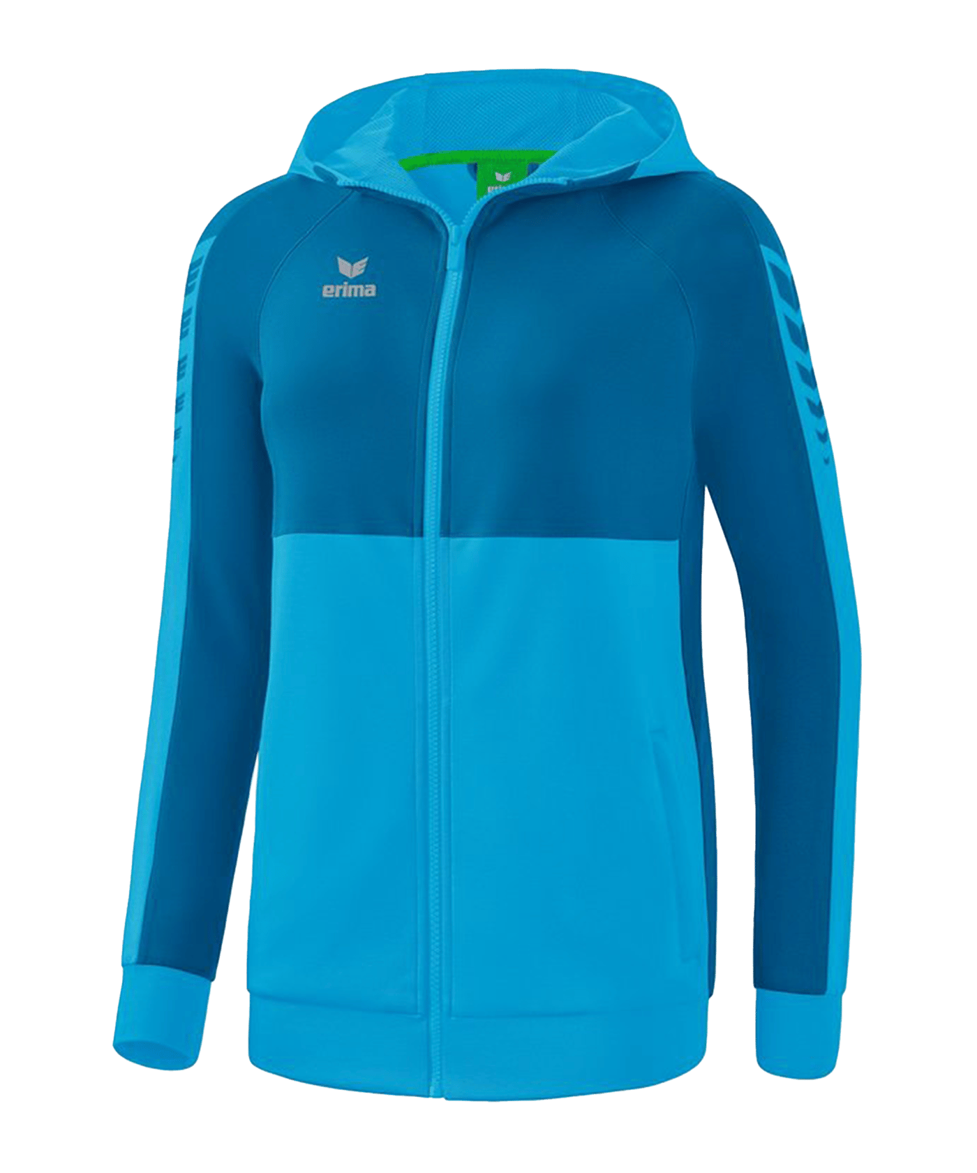 Erima Six Wings Kapuzenjacke Damen Hellblau - blau