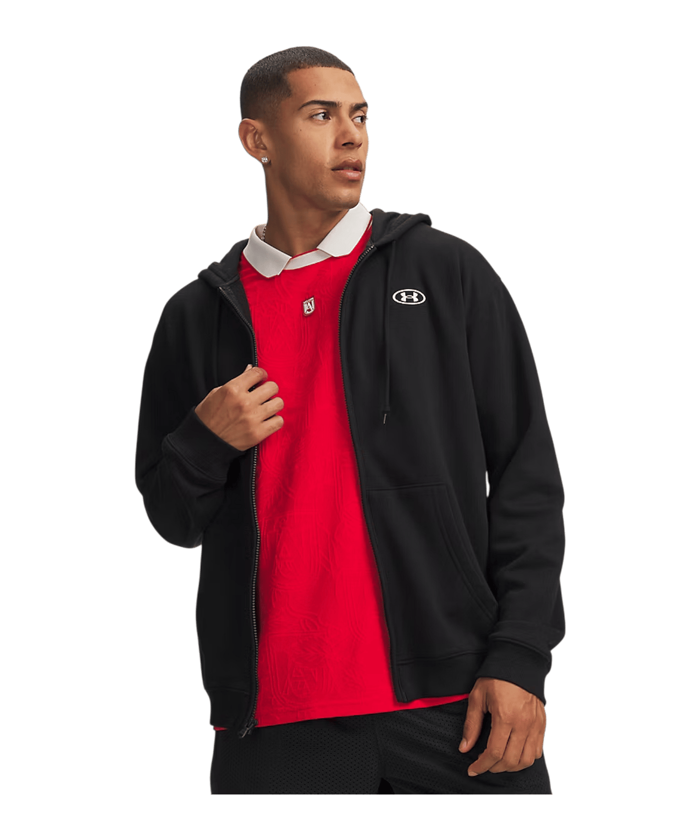 Under Armour Rival Flc Hoody Schwarz - schwarz