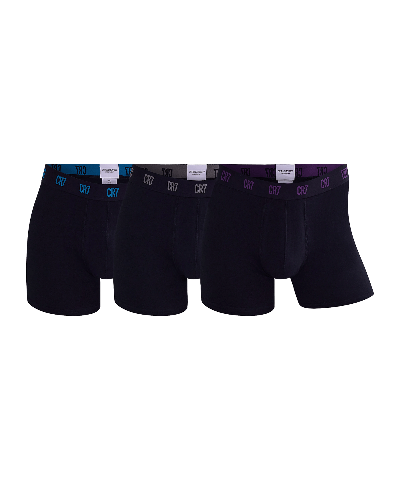 CR7 Basic Trunk 3-Pack Boxershort Schwarz - schwarz