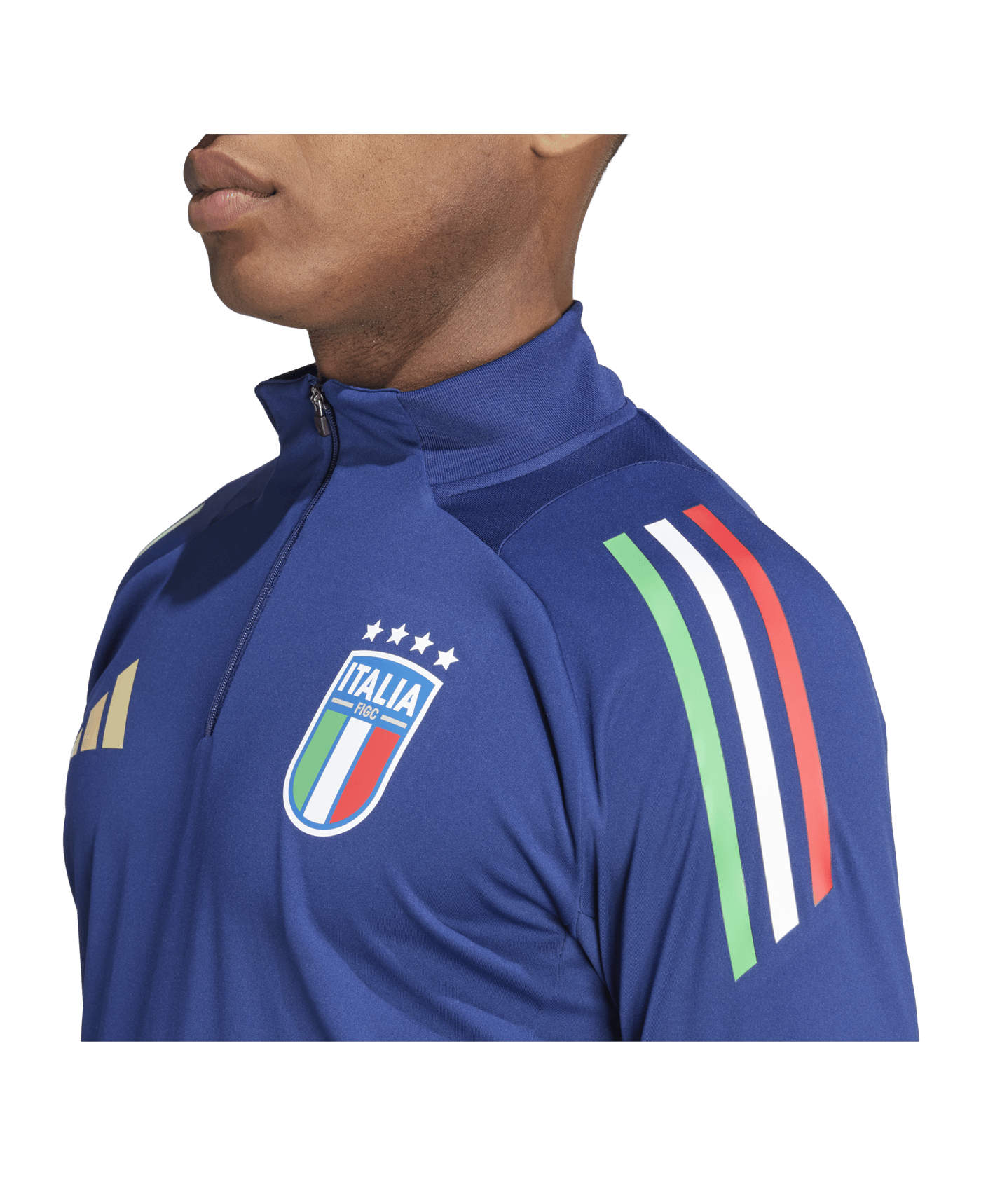 adidas Italien HalfZip Sweatshirt EM 2024 Blau - blau