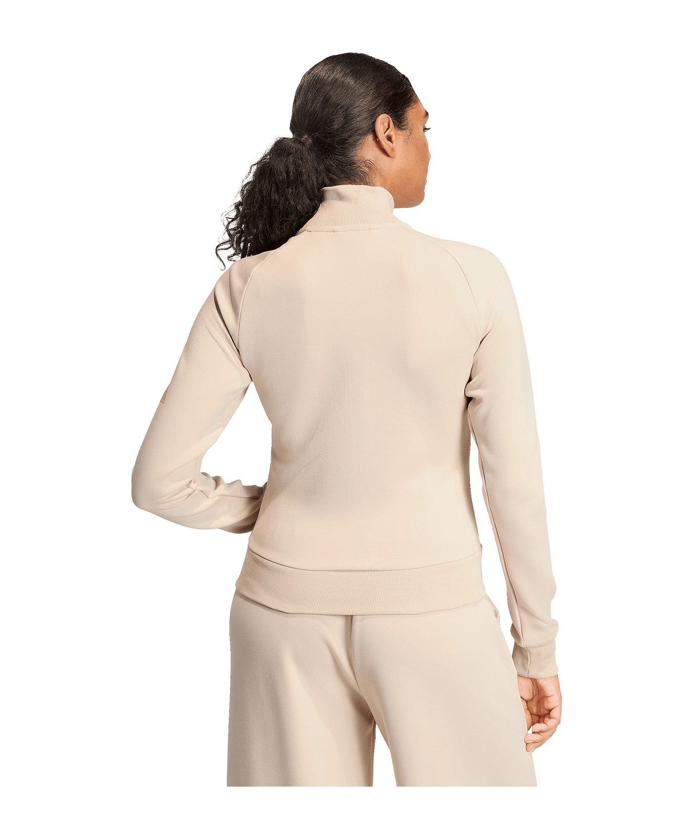 adidas Soft Lux Slim Trainingsjacke Damen Beige - beige