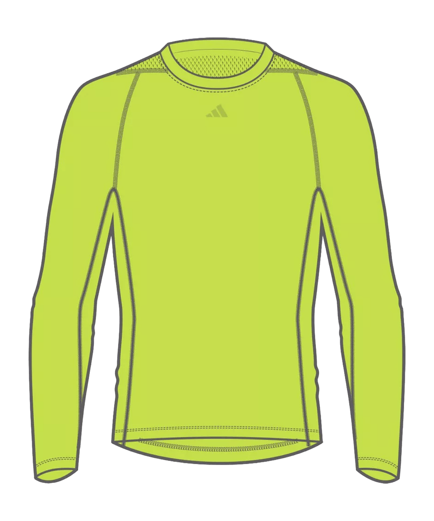 adidas Techfit Aeroready Sweatshirt Gelb - gelb