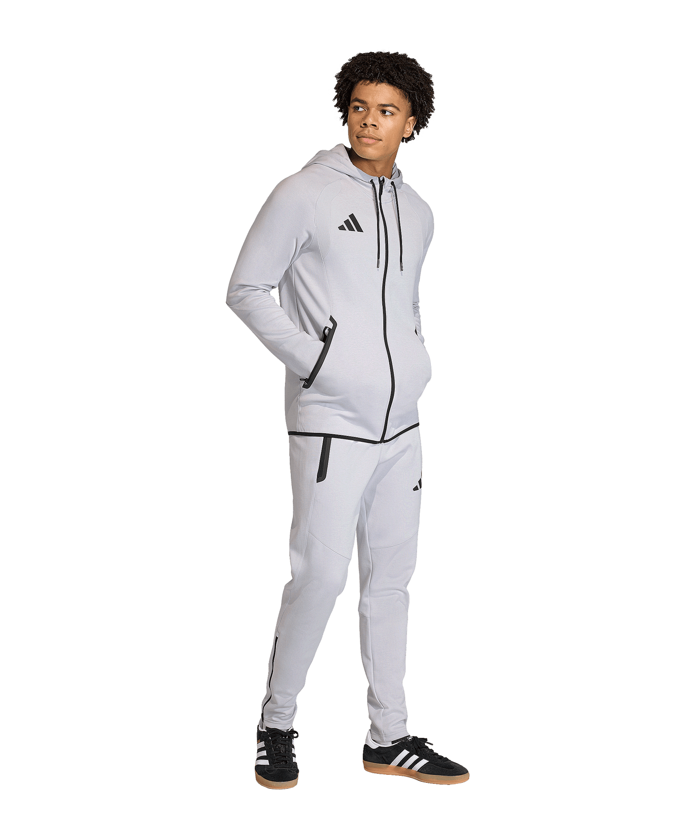 adidas Tiro Travel Hoody Grau - grau