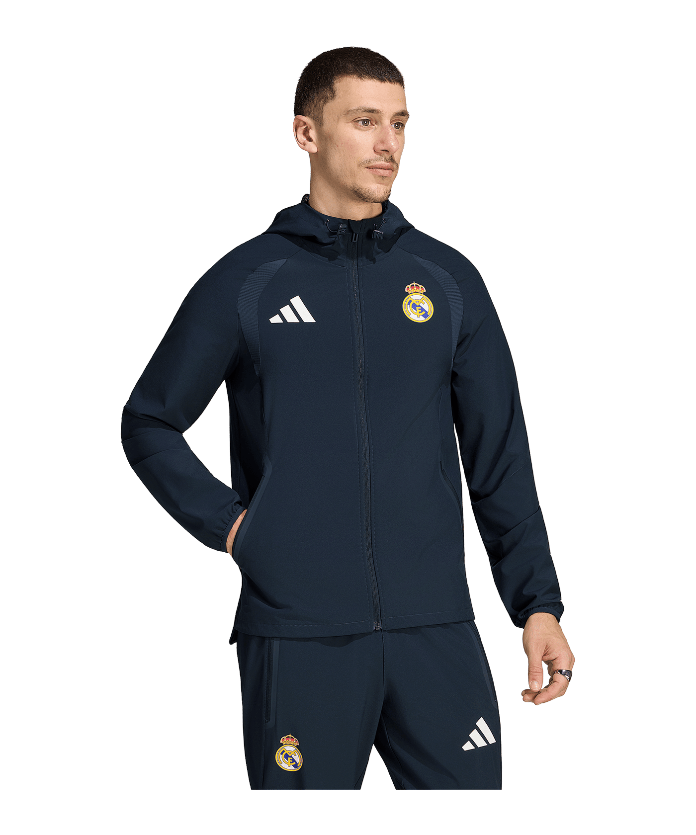adidas Real Madrid Tiro Travel Windjacke Blau - blau