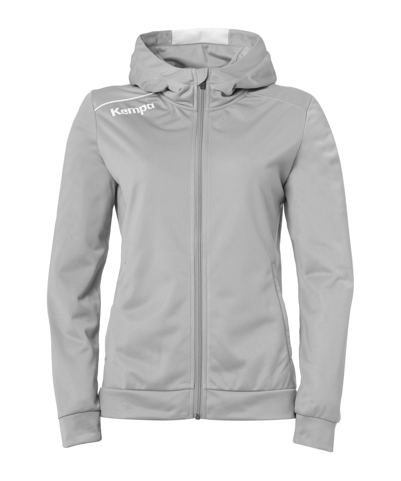 Kempa Player Kapuzenjacke Damen Grau Weiss F11 - grau