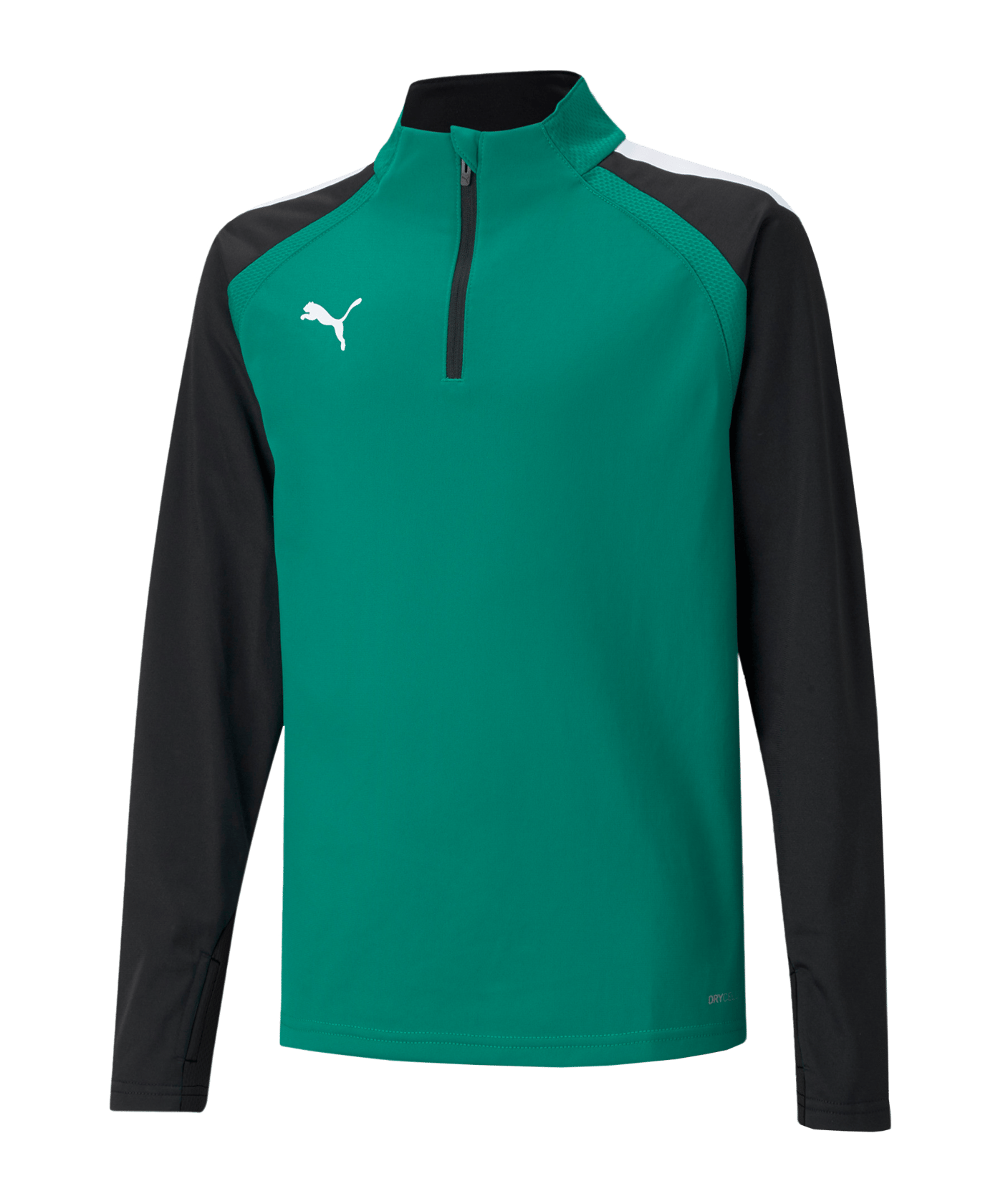 PUMA teamLIGA HalfZip Sweatshirt Kids Grün F05 - gruen