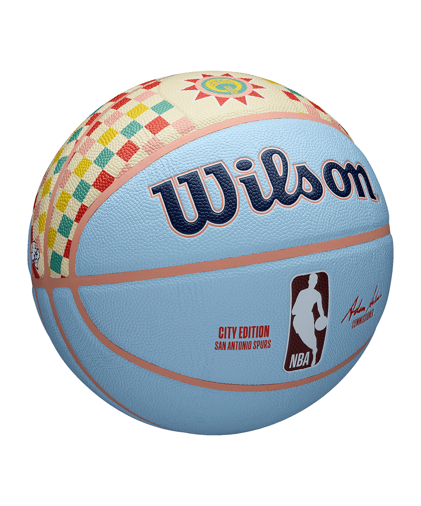 Wilson NBA Team City Collektor SAN SPUR Ball 2024 Blau - blau