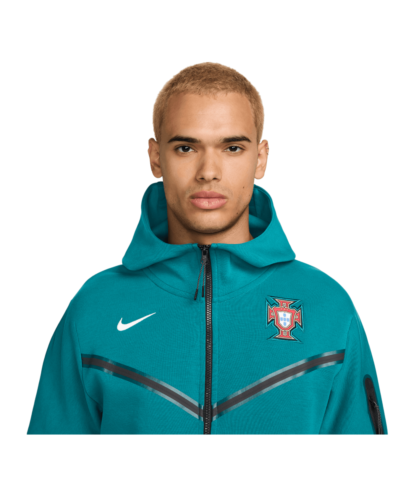 Nike Portugal Tech Fleece Hoody EM 2024 Grün F381 - gruen