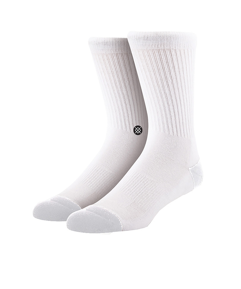 Stance Uncommon Solids Icon Socks Weiss Schwarz - weiss