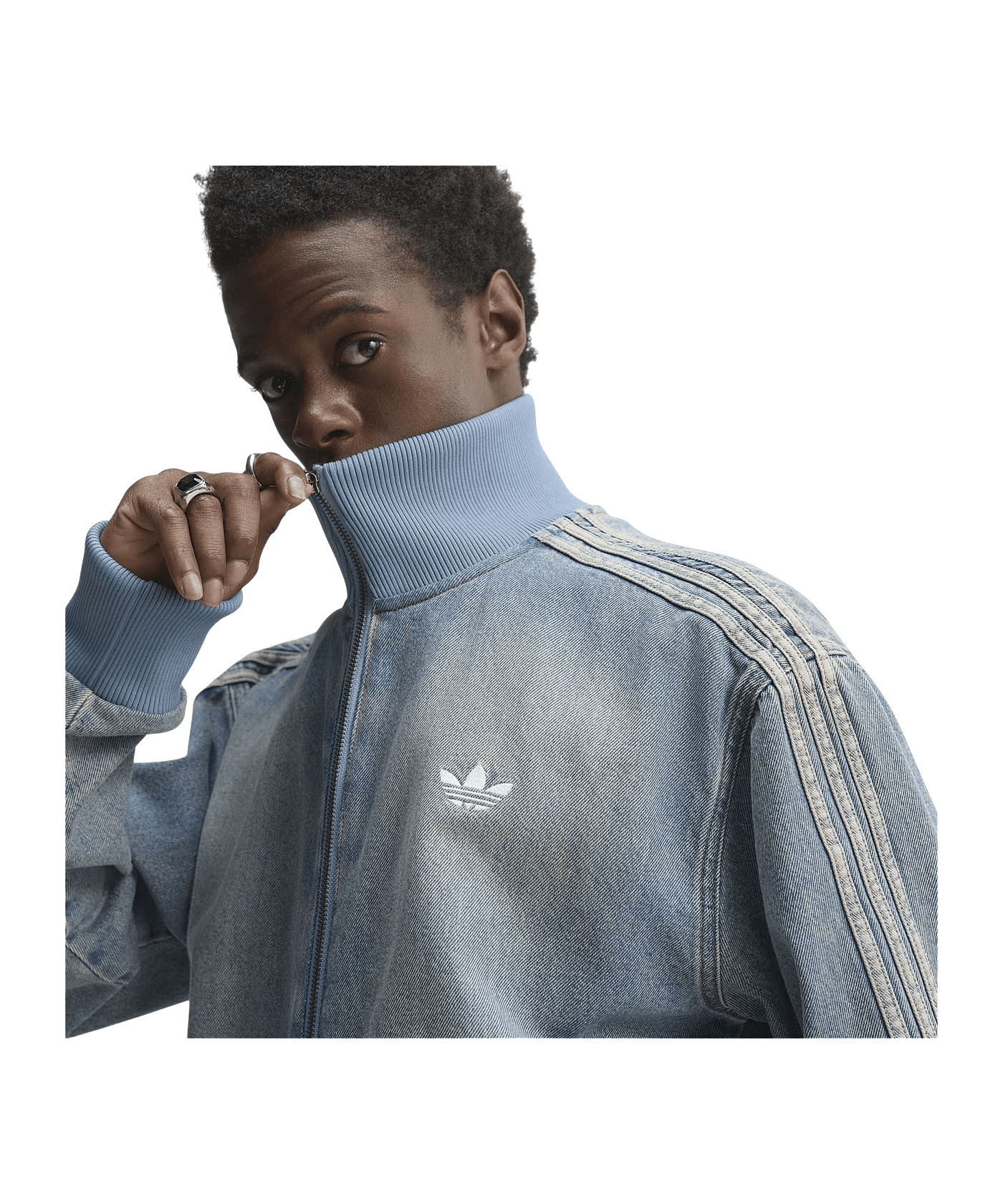 adidas Originals Firebird Adicolor Denim Track Jacke Blau - blau