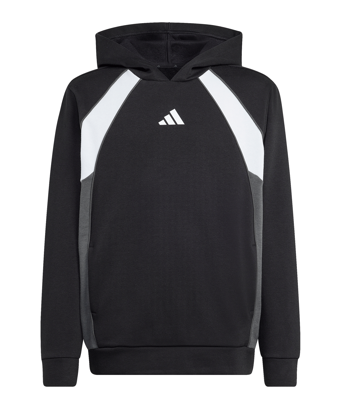 adidas Color Block Hoody Kids Schwarz - schwarz