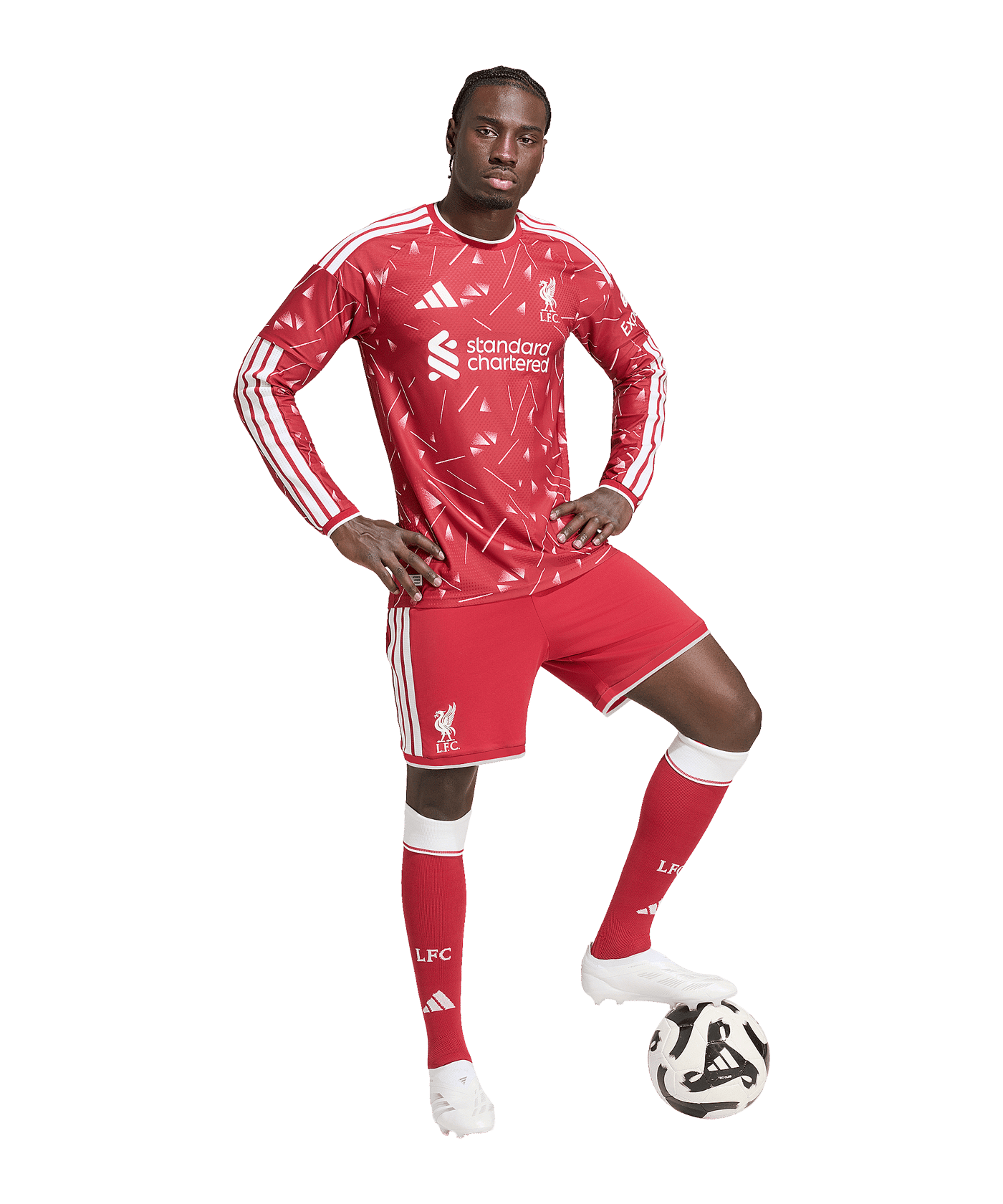 adidas FC Liverpool Authentic Trikot Langarm Home 2026/2027 Rot - rot